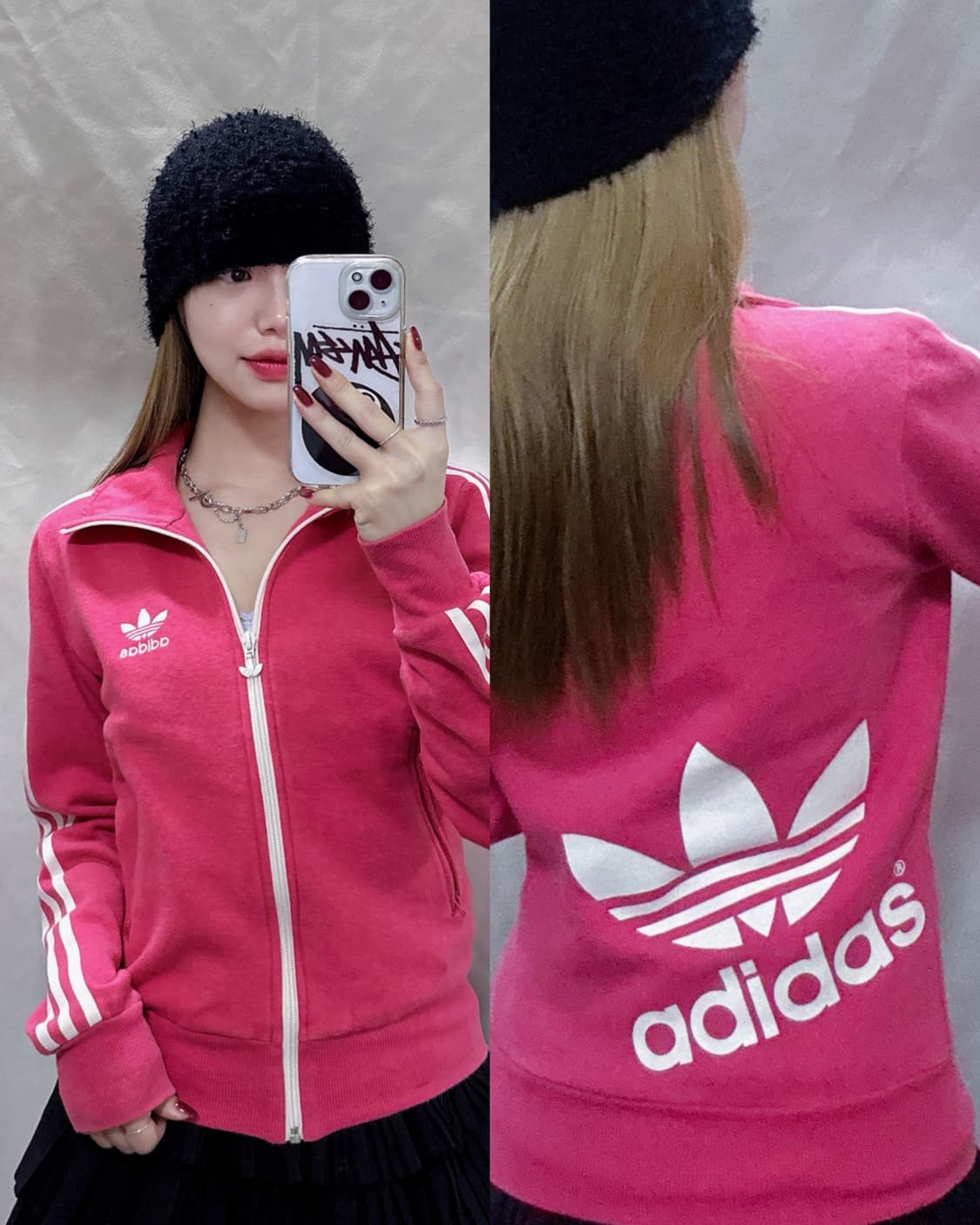 아디다스 베이비핑크 빅로고 트랙탑  상품이미지1