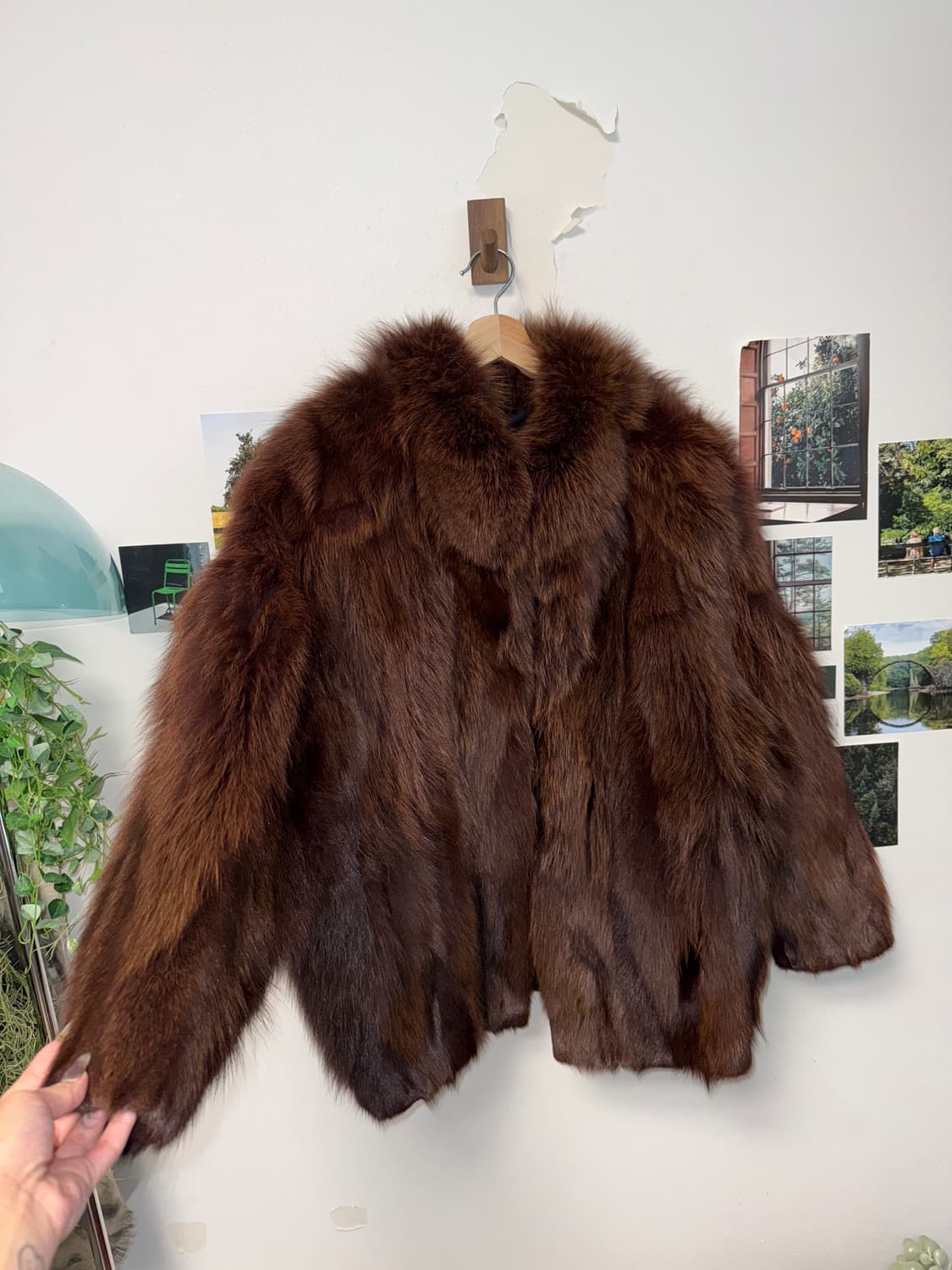 Mixed brown fox fur coat jacket  상품이미지2