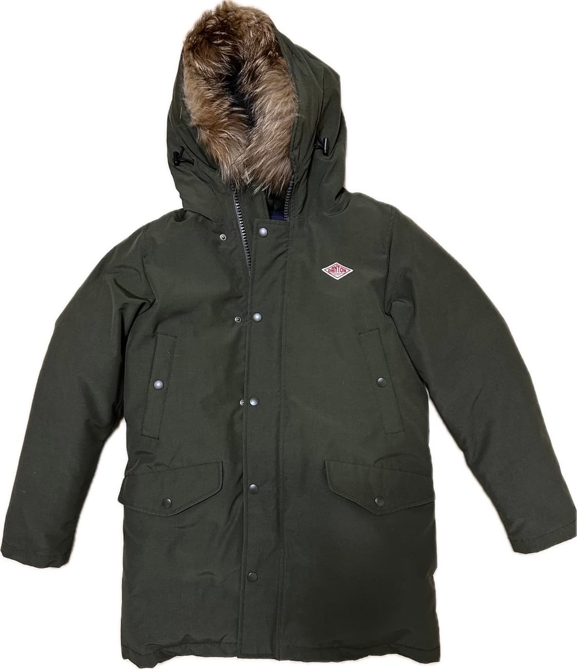 단톤 롱패딩 올리브 다운 상품이미지1