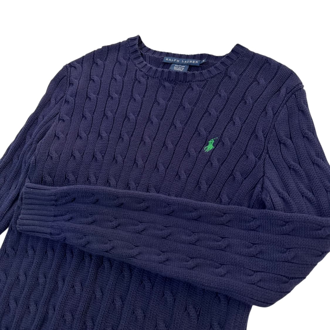 여성 폴로 랄프로렌 네이비 꽈배기 니트 상품이미지2
