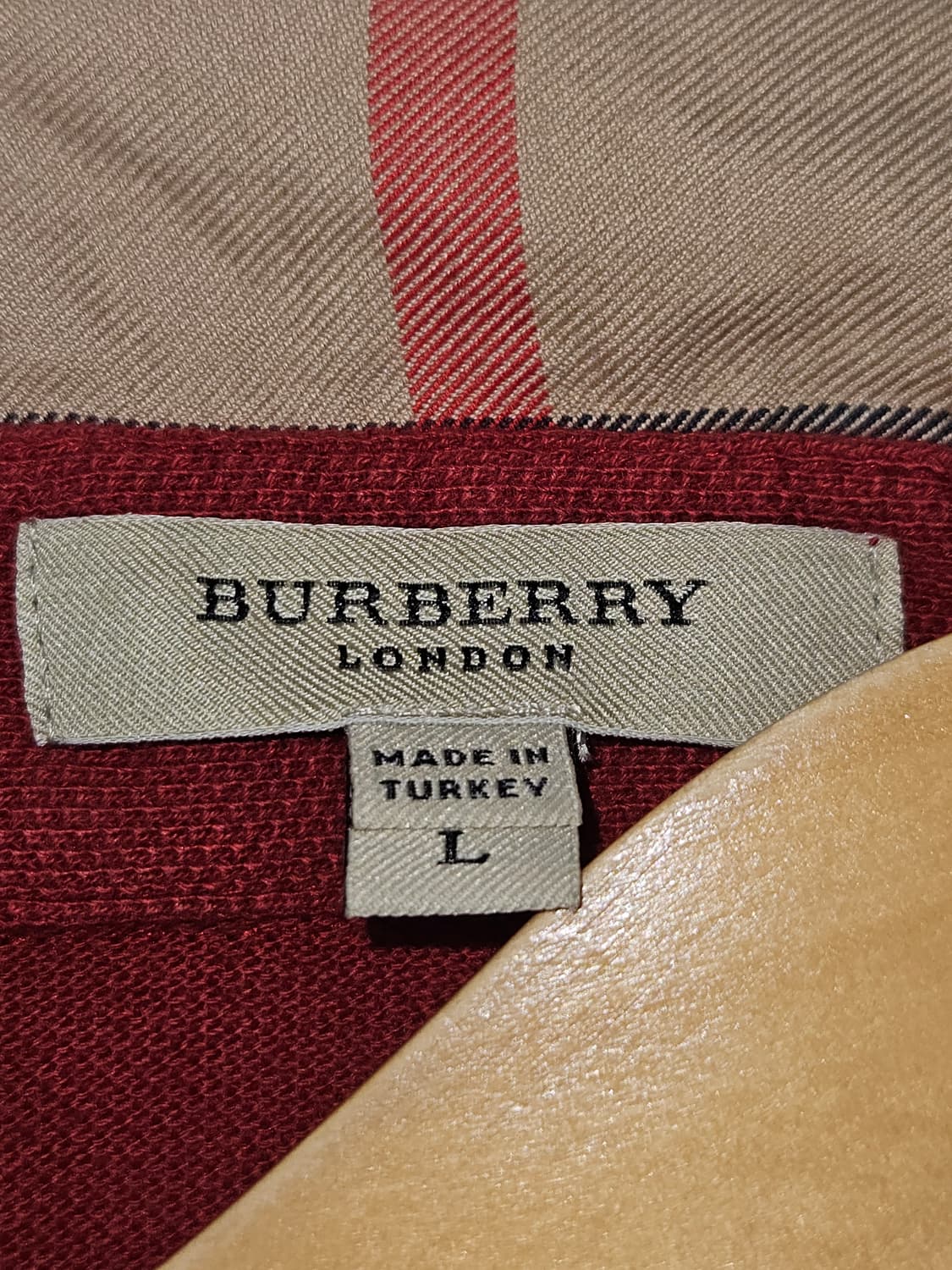 버버리 BURBERRY 반팔 폴로 카라티 레드 여성 M (정품) 상품이미지3