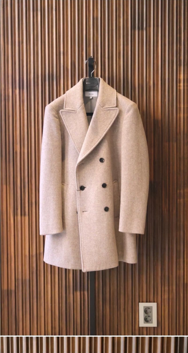 리즈 헤링본 더블코트 s 상품이미지1