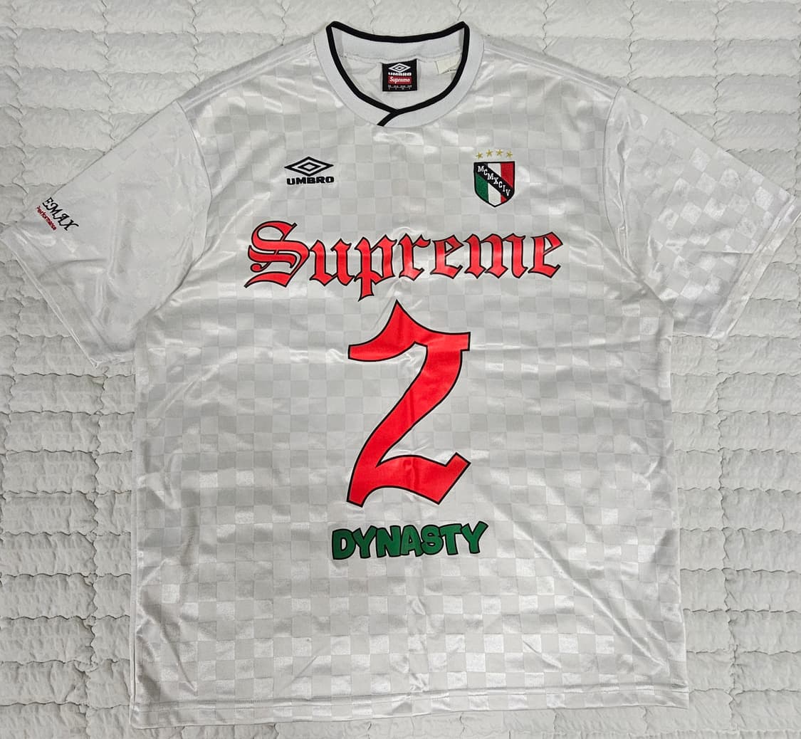 슈프림 x 엄브로 사커 저지 화이트 - 22SS L사이즈 상품이미지2