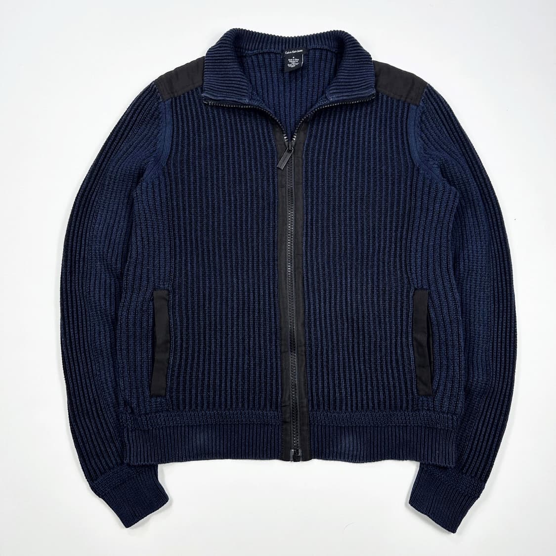 캘빈클라인 CK 네이비 풀오버 니트 집업 (M) 상품이미지2