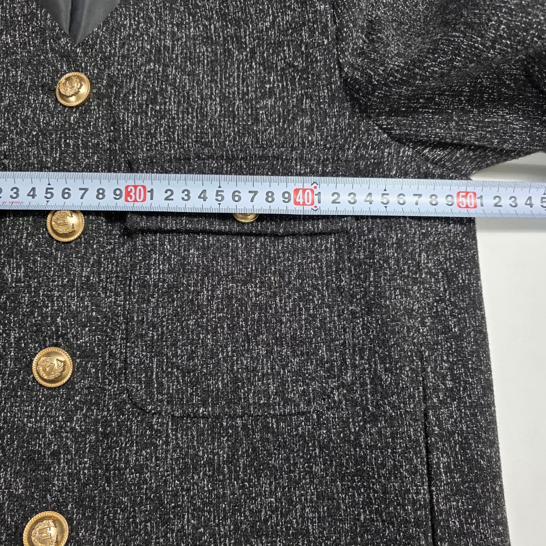 1635 [칼 라거펠트] 트위드 금장 버튼 자켓 55 상품이미지5