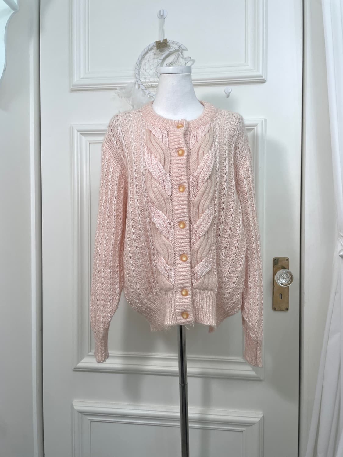 coral pink spring loose cardigan 상품이미지1