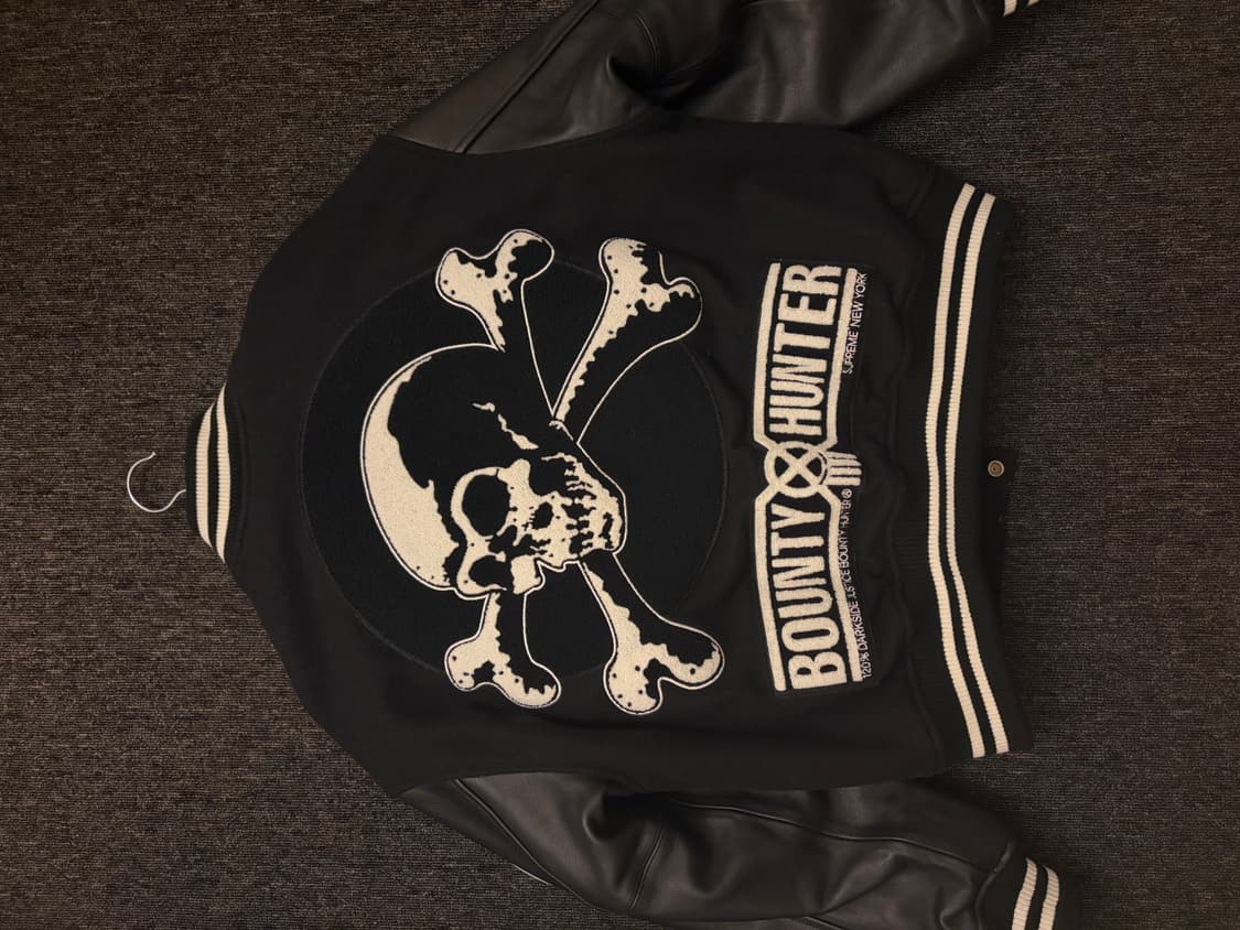 슈프림X바운티헌터 바시티자켓 블랙 S 상품이미지2