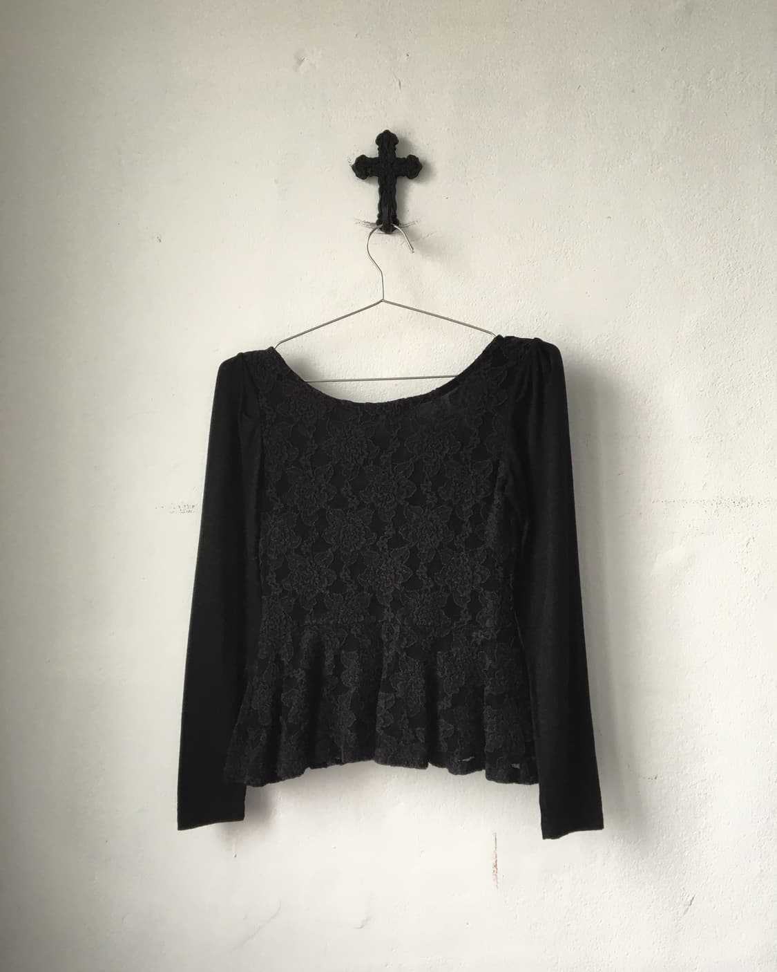 Flower pattern lace point sleeve 상품이미지3