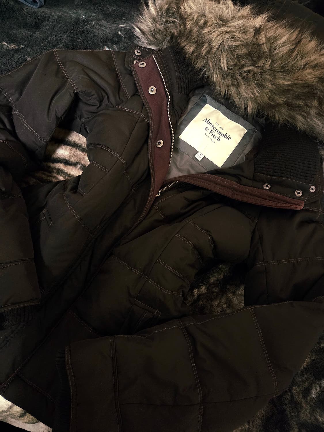 아베크롬비 순록 딱붙핏 퍼패딩 S🫎 상품이미지2