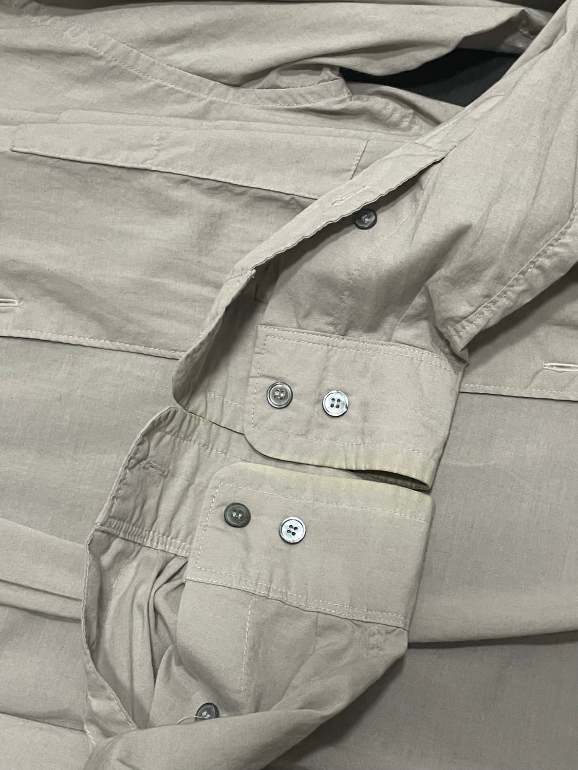 [4] 폴리테루 텐코 셔츠 다이드 차콜 및 워시드 그레이 상품이미지3