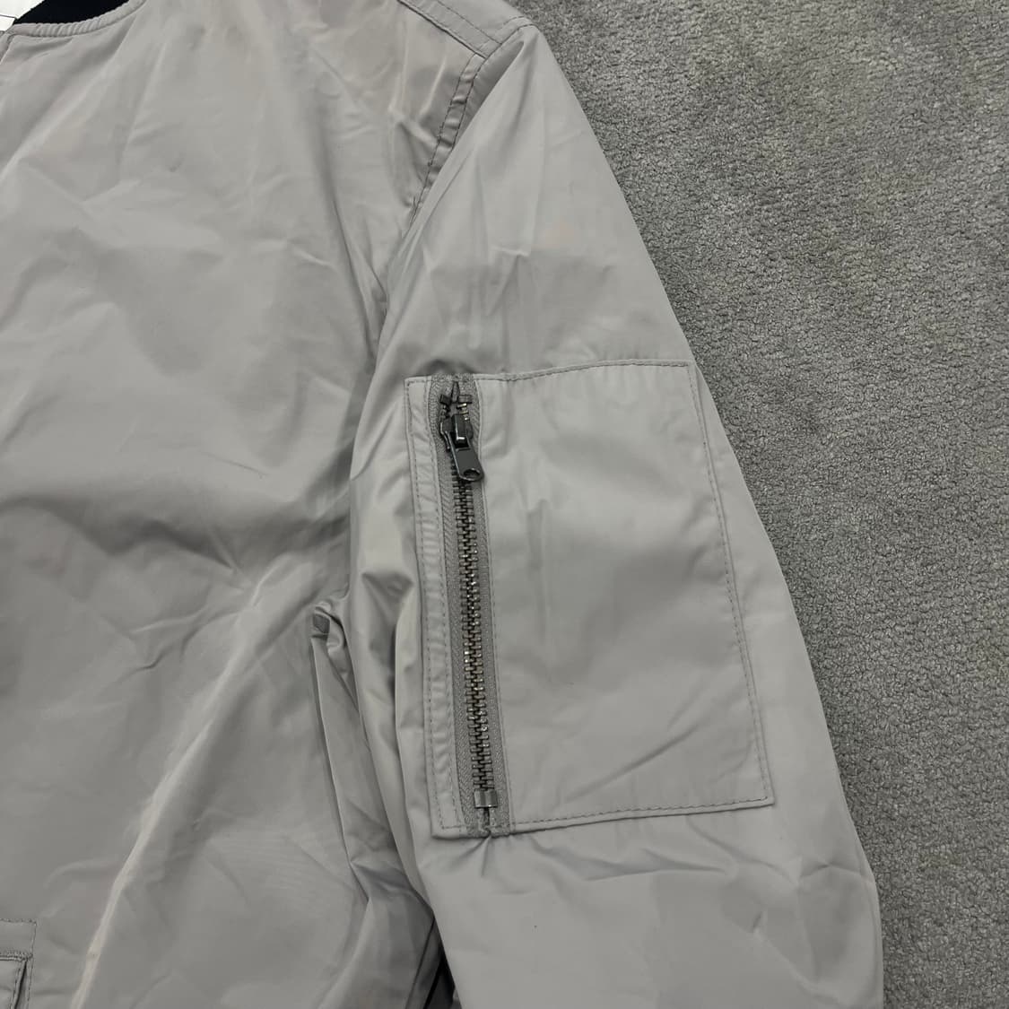 XL 올드네이비 그레이 MA-1 봄버 자켓 상품이미지3