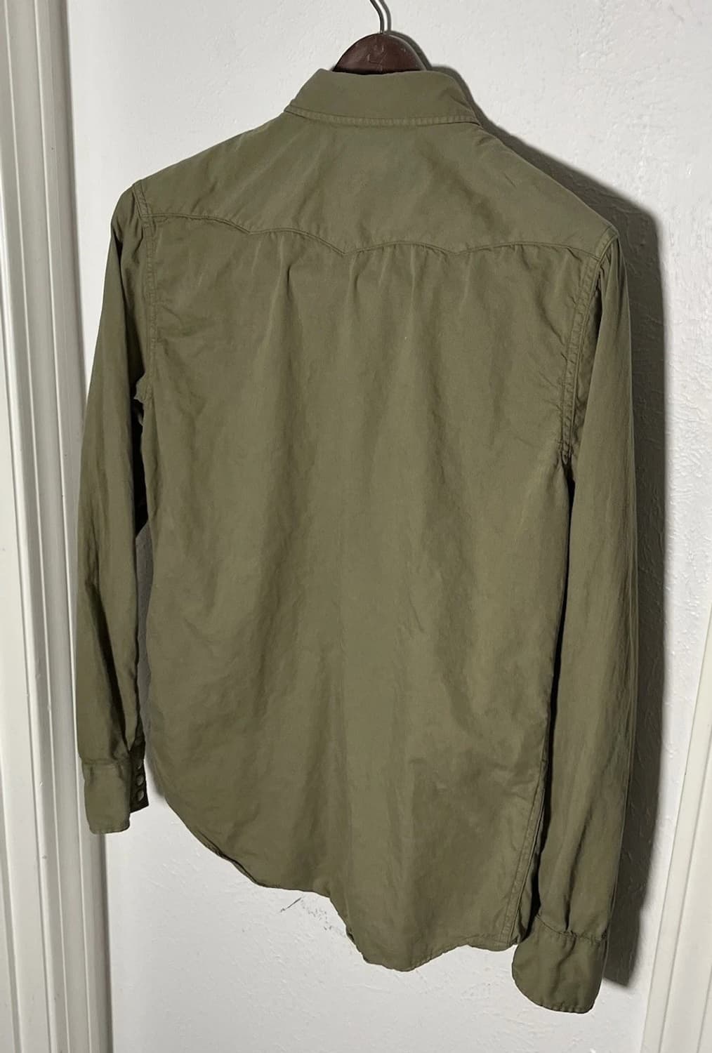 90s RRL 더블알엘 코튼 트윌 웨스턴 셔츠 올리브 상품이미지6