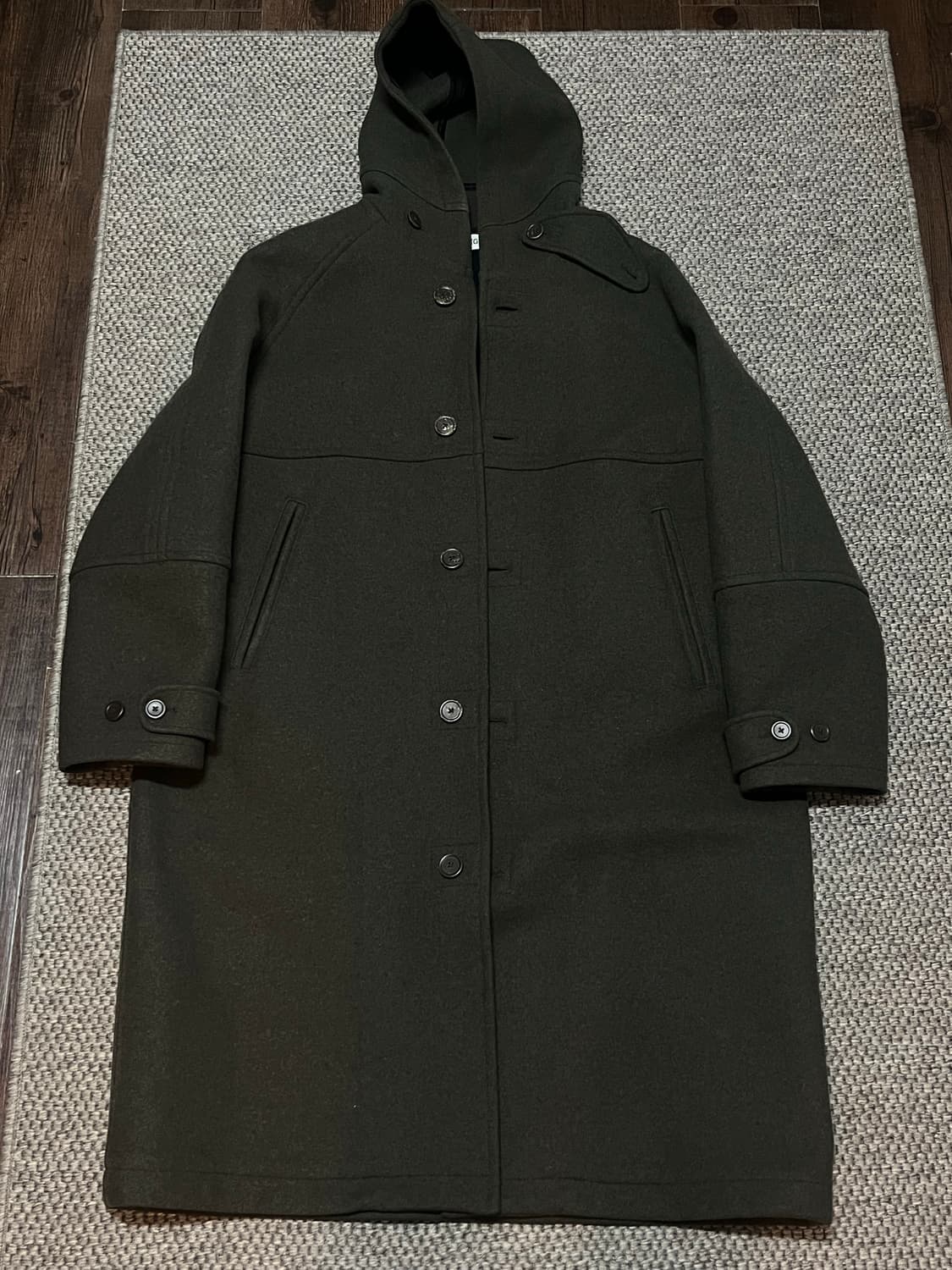 아워레가시 후드 더플코트 모스그린 상품이미지1