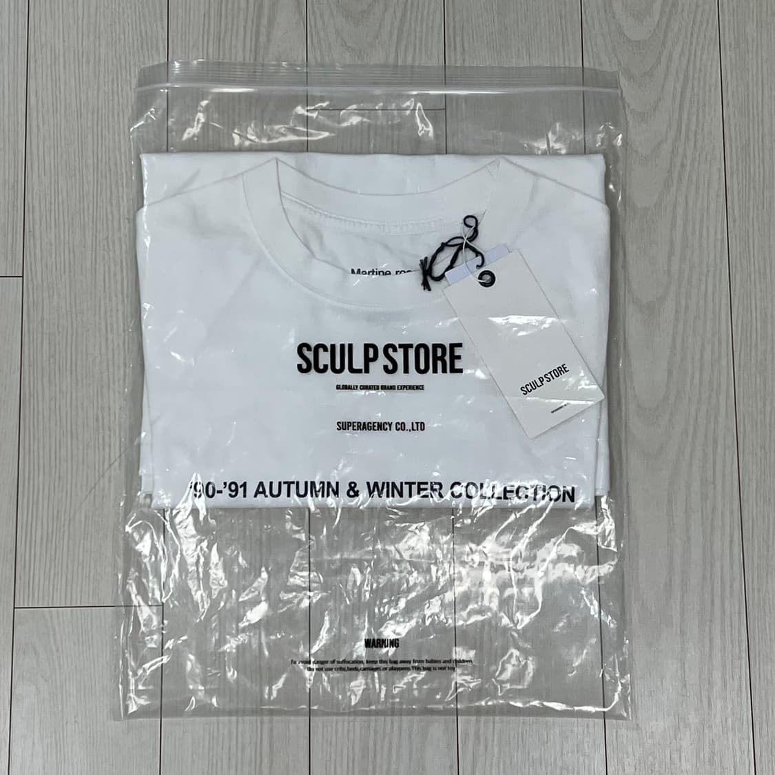 마틴로즈 클래식 로고 티셔츠 화이트 L 상품이미지3