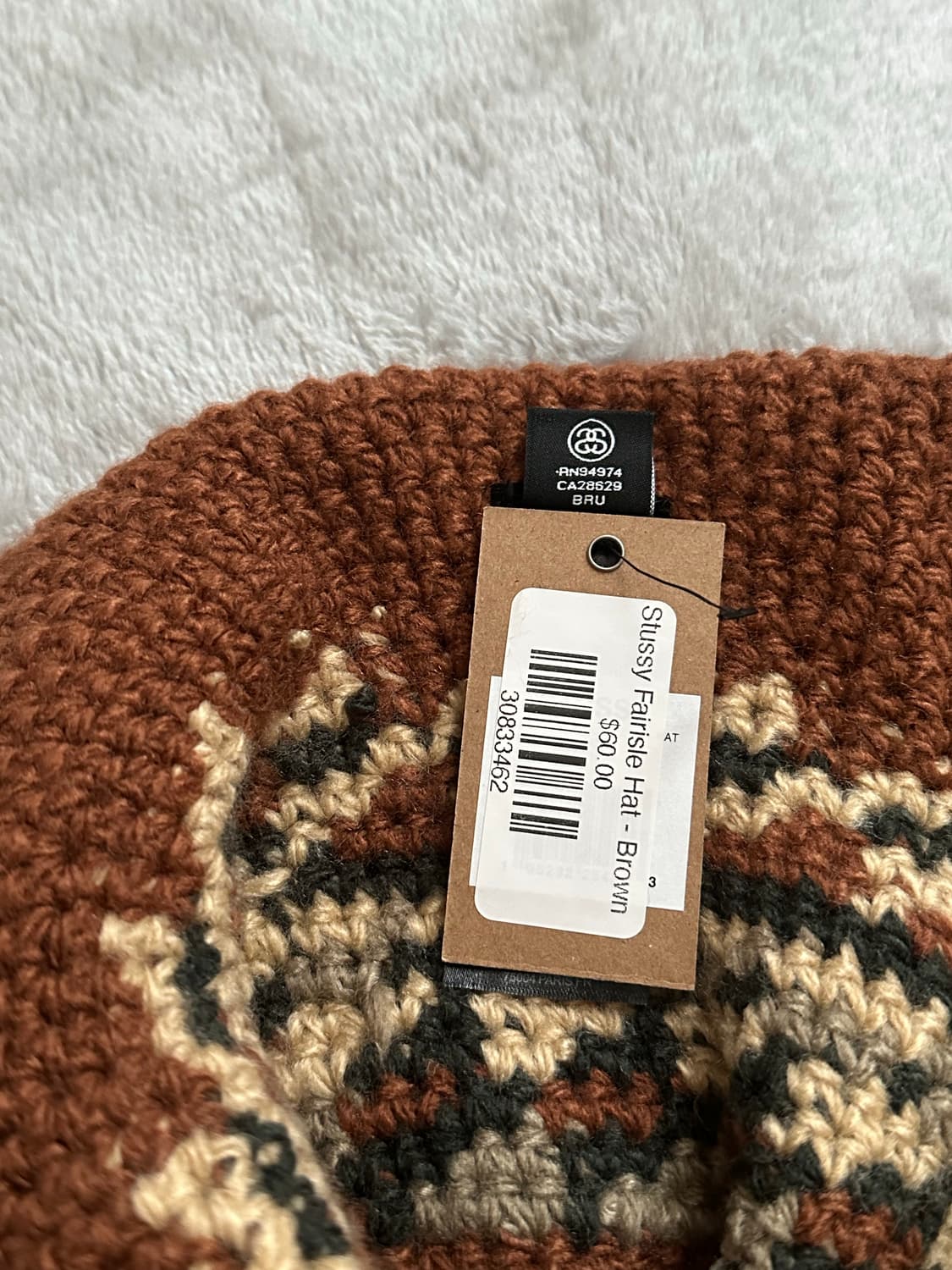 스투시 페어아일 버킷햇 브라운 상품이미지4