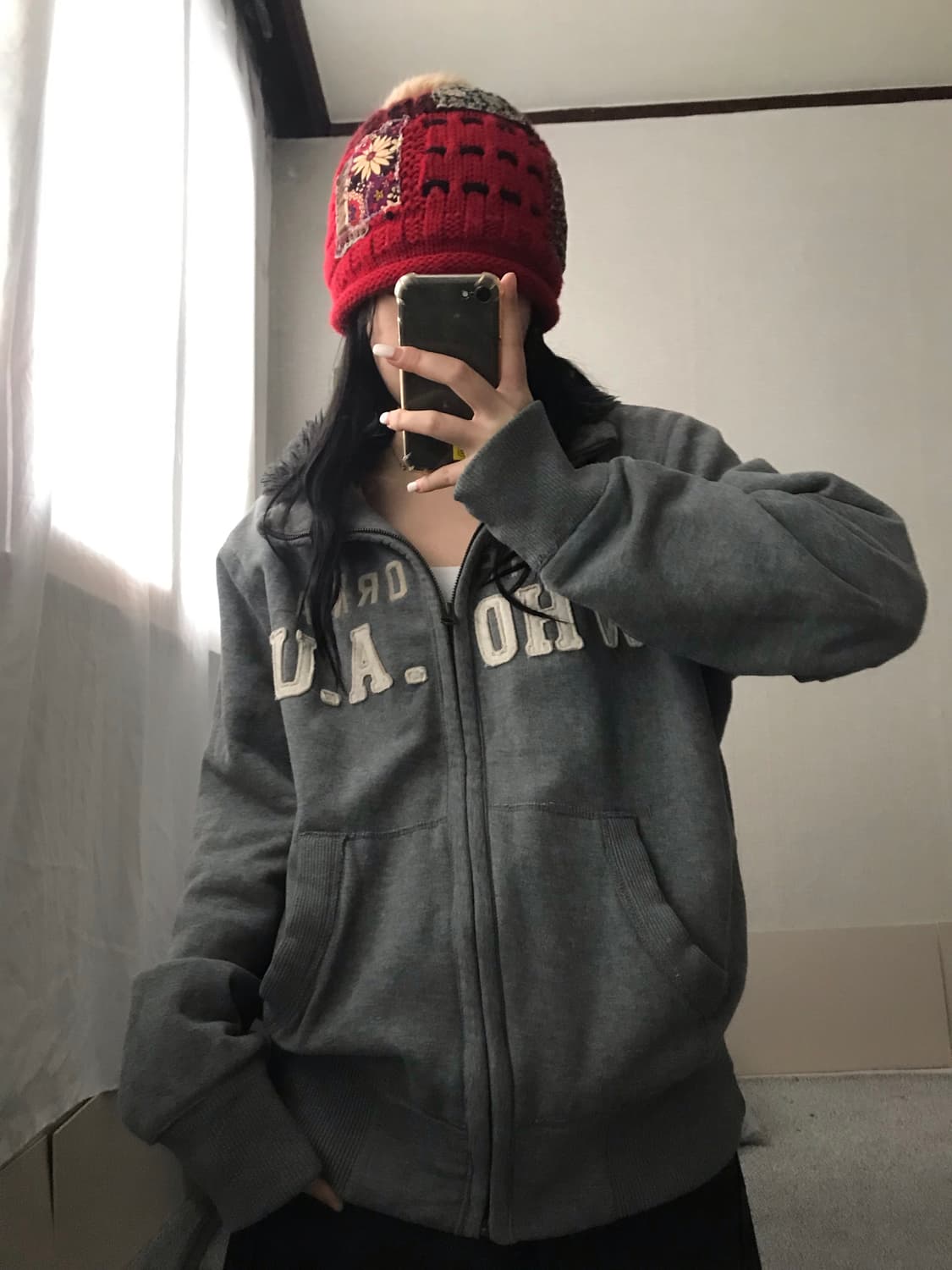 후아유 그레이 울프죠 집업 상품이미지1