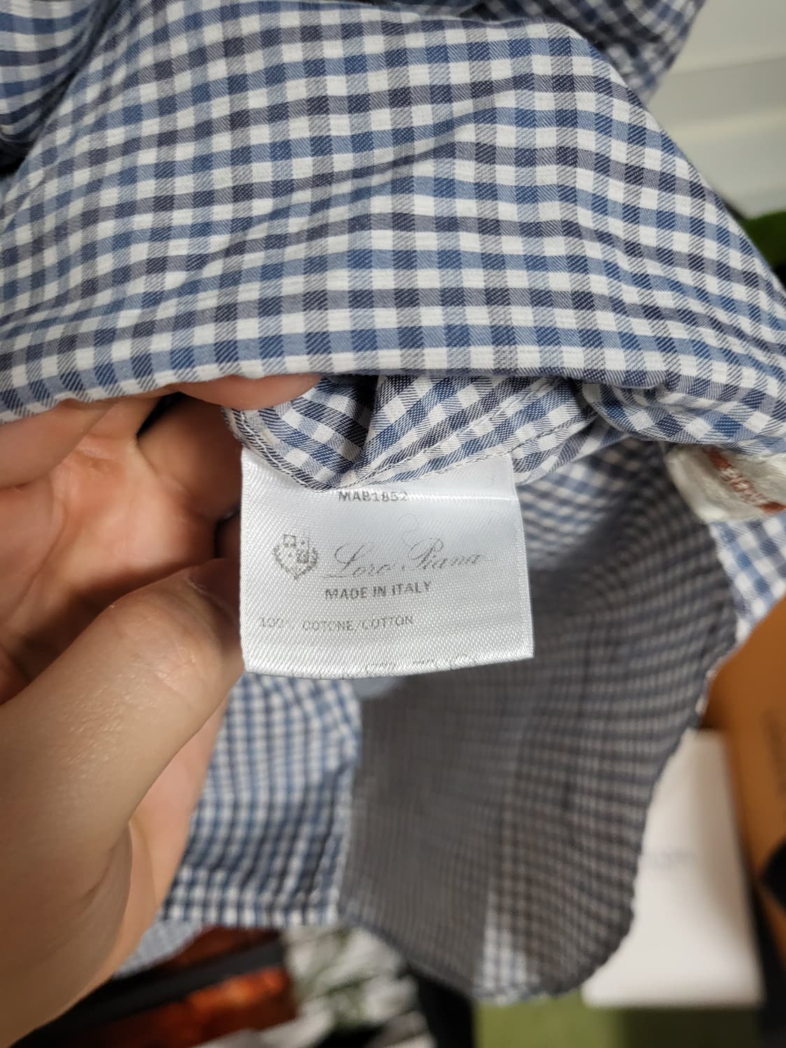 로로피아나 신형 체크 셔츠 m 상품이미지5