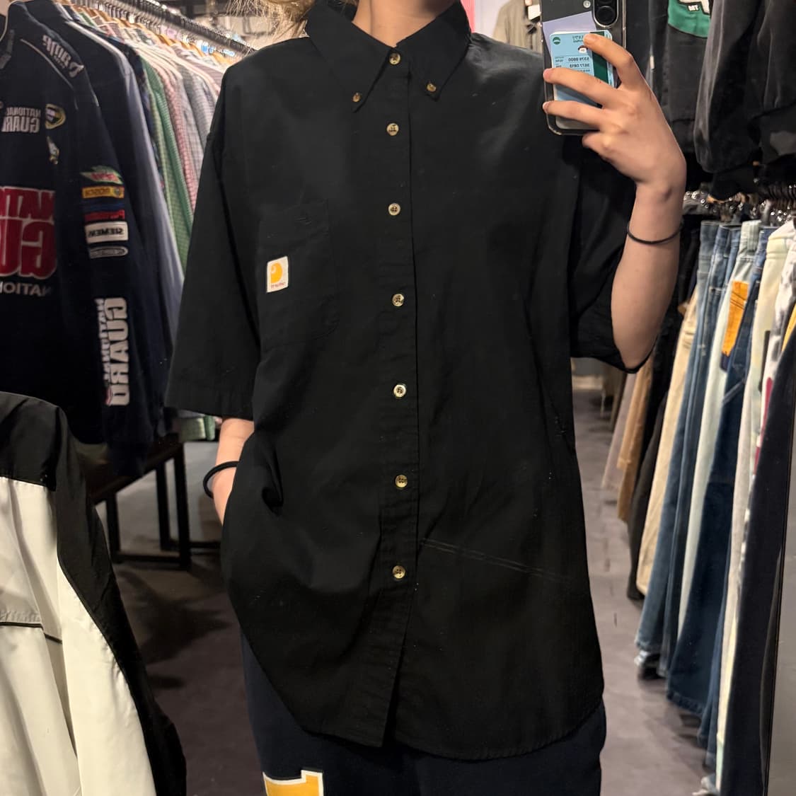 [IM] Carhartt 칼하트 반팔 셔츠 블랙 상품이미지3