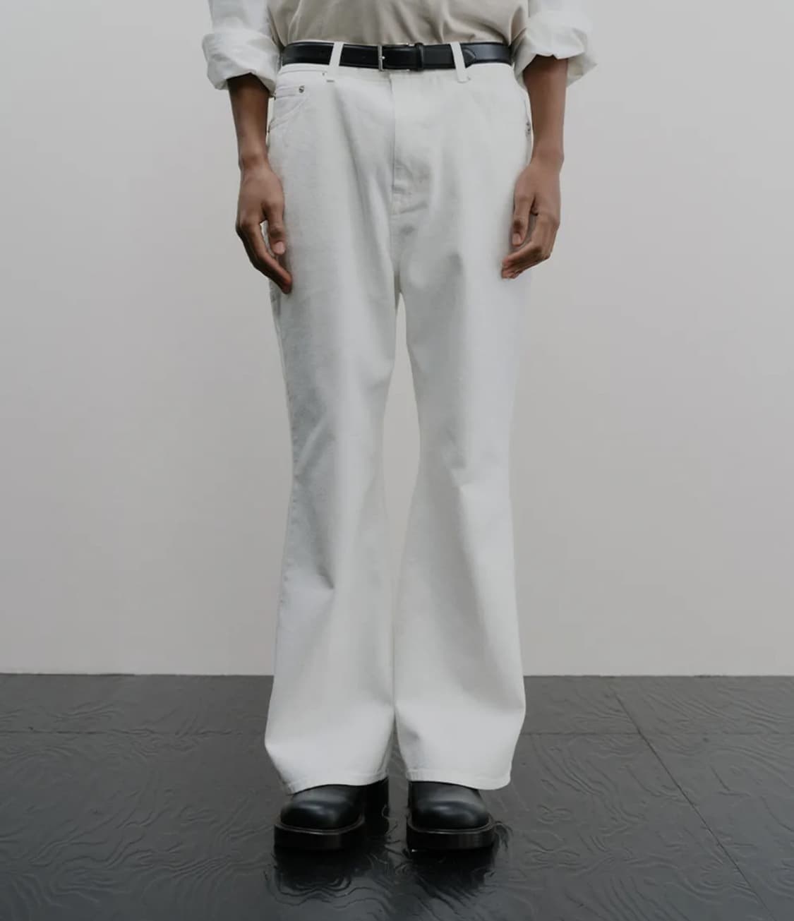 이에이 IEY 플레어 데님 팬츠 M 새상품 상품이미지3