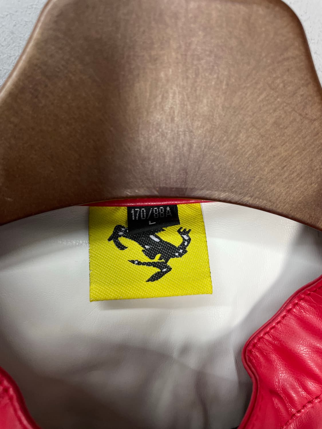 페라리 F1 자수로고 레드 레더자켓 H1840 상품이미지8