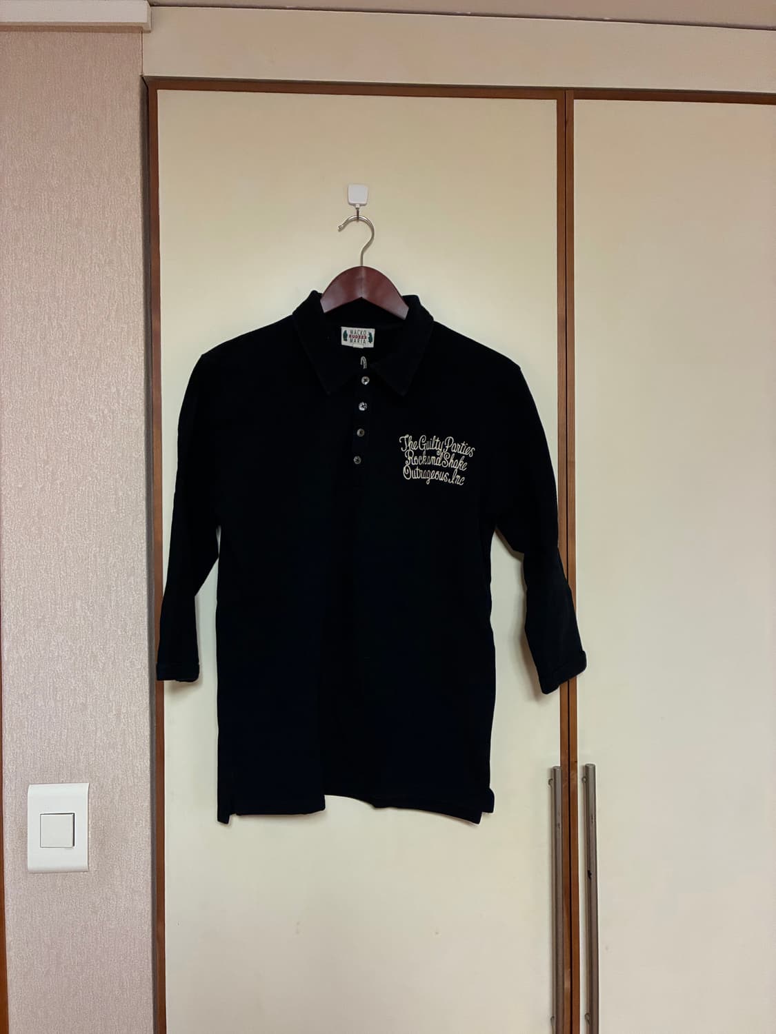 와코마리아 레터링 7부 폴로 티셔츠 상품이미지1