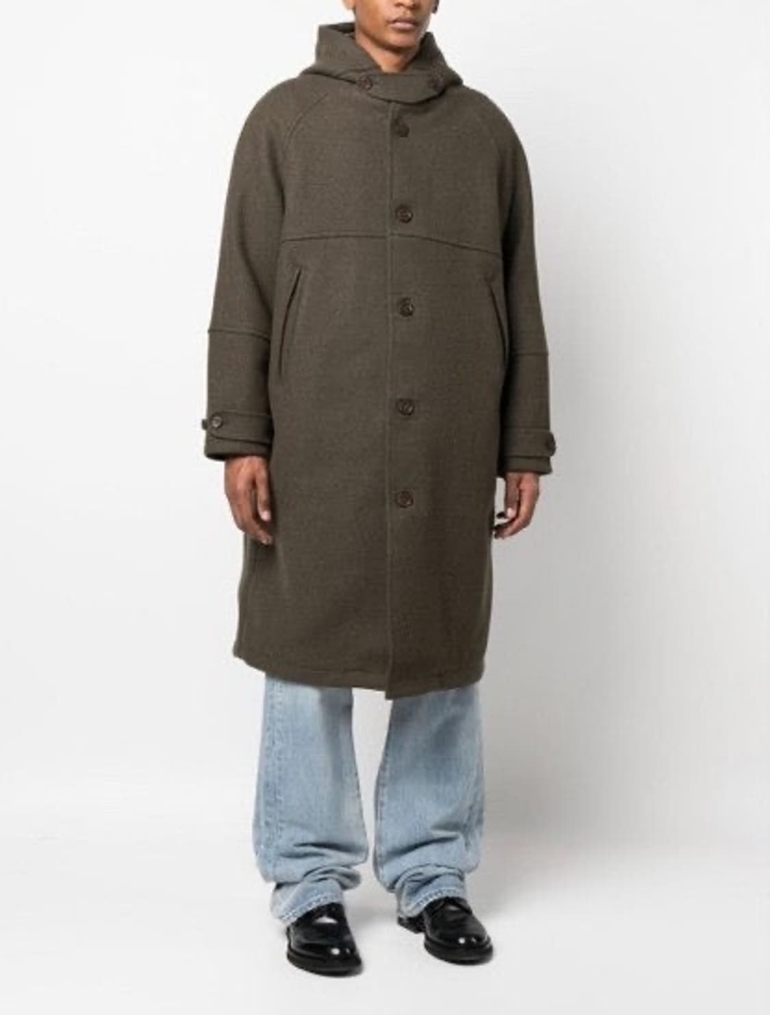 아워레가시 후드 더플코트 모스그린 상품이미지2