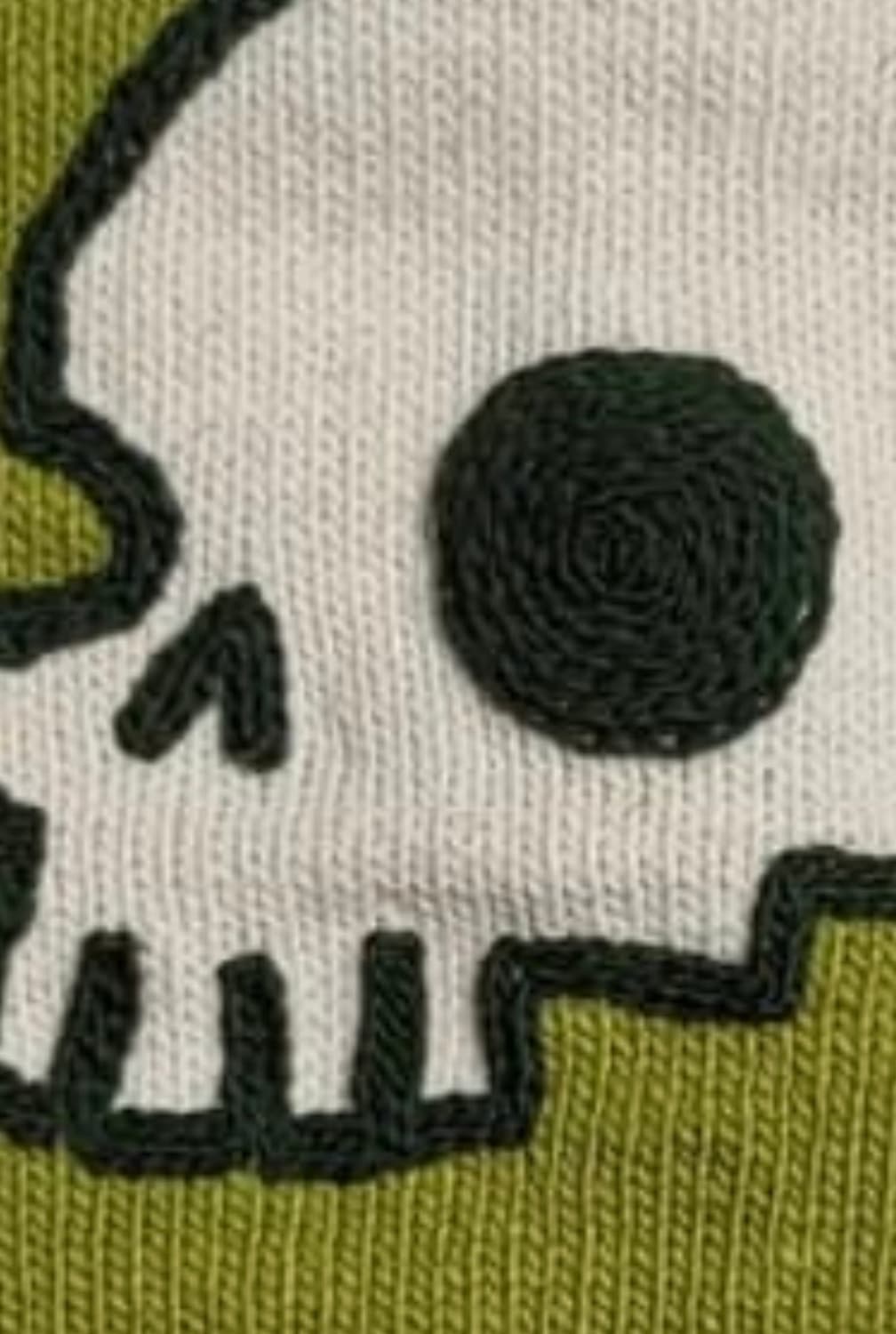 빈티지 스컬 니트집업 코위찬 상품이미지6