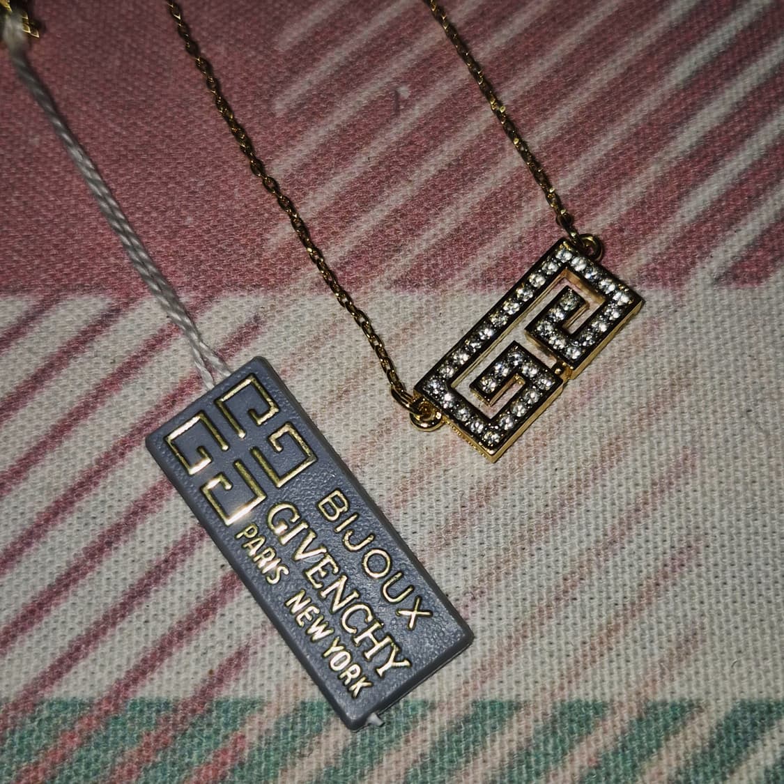 80s 지방시 비쥬 라인 G로고 파베 목걸이 상품이미지8