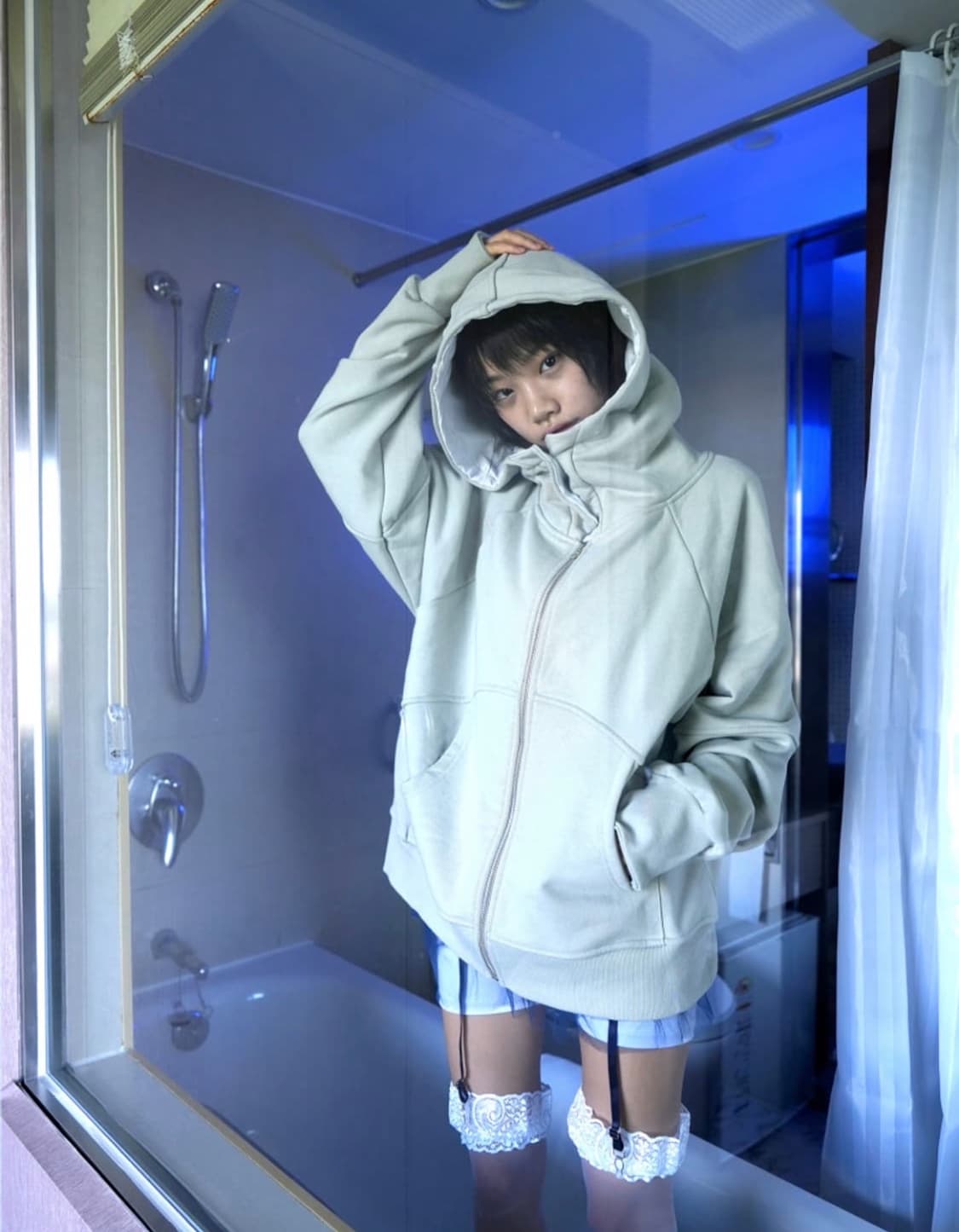 베이비랩 EGGSHELL HOODIE JK IN SAGE GREEN 상품이미지2