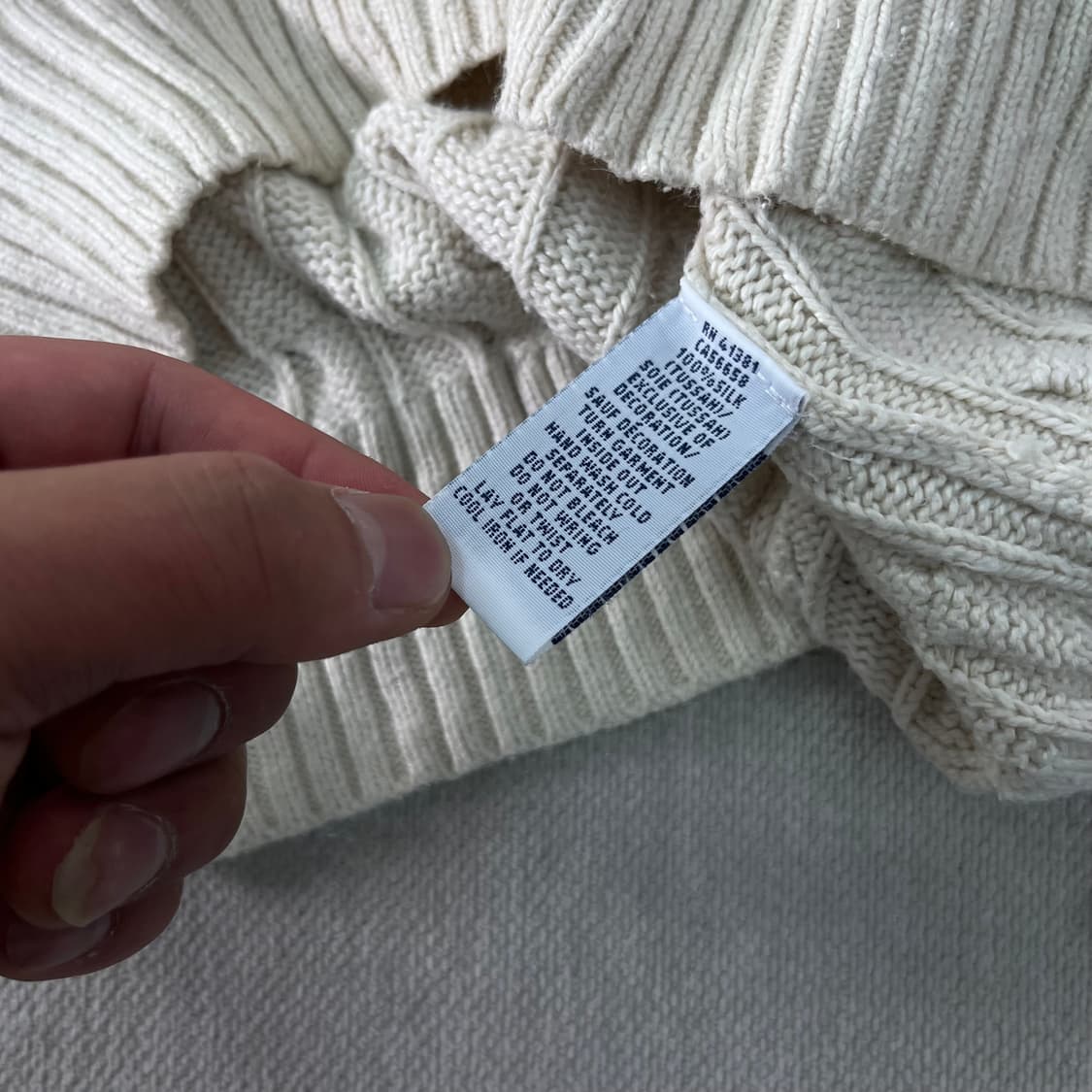 100 폴로랄프로렌 베이지 꽈배기 니트 상품이미지5