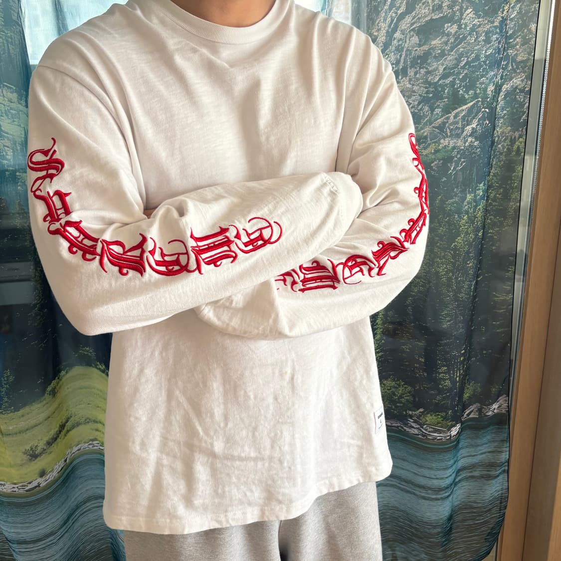 슈프림 올드 잉글리시 롱슬리브 탑 화이트 - 24FW  L 상품이미지2