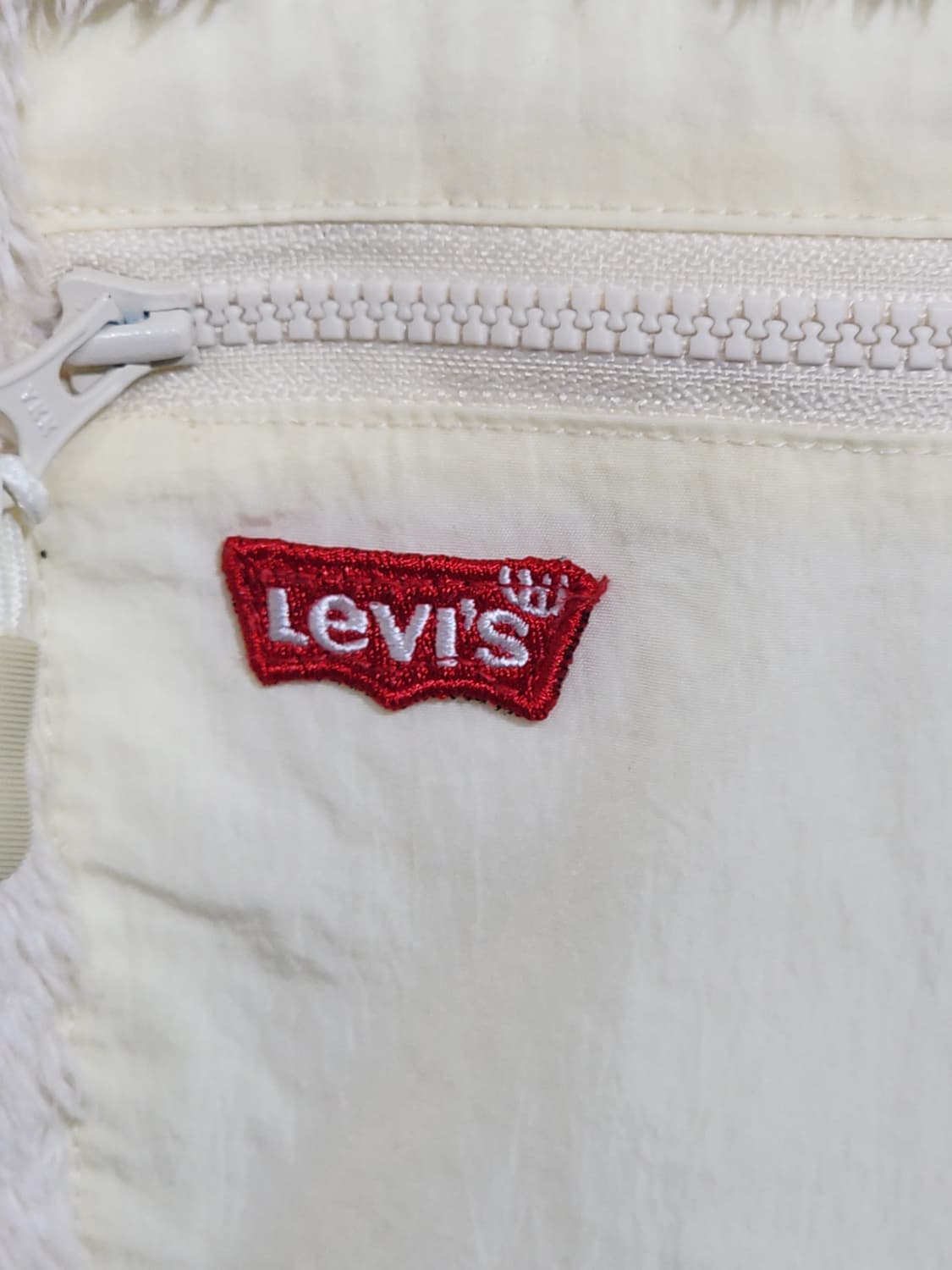 (XL) 리바이스 플리스 점퍼 아이보리 뽀글이 후리스 자켓  상품이미지4