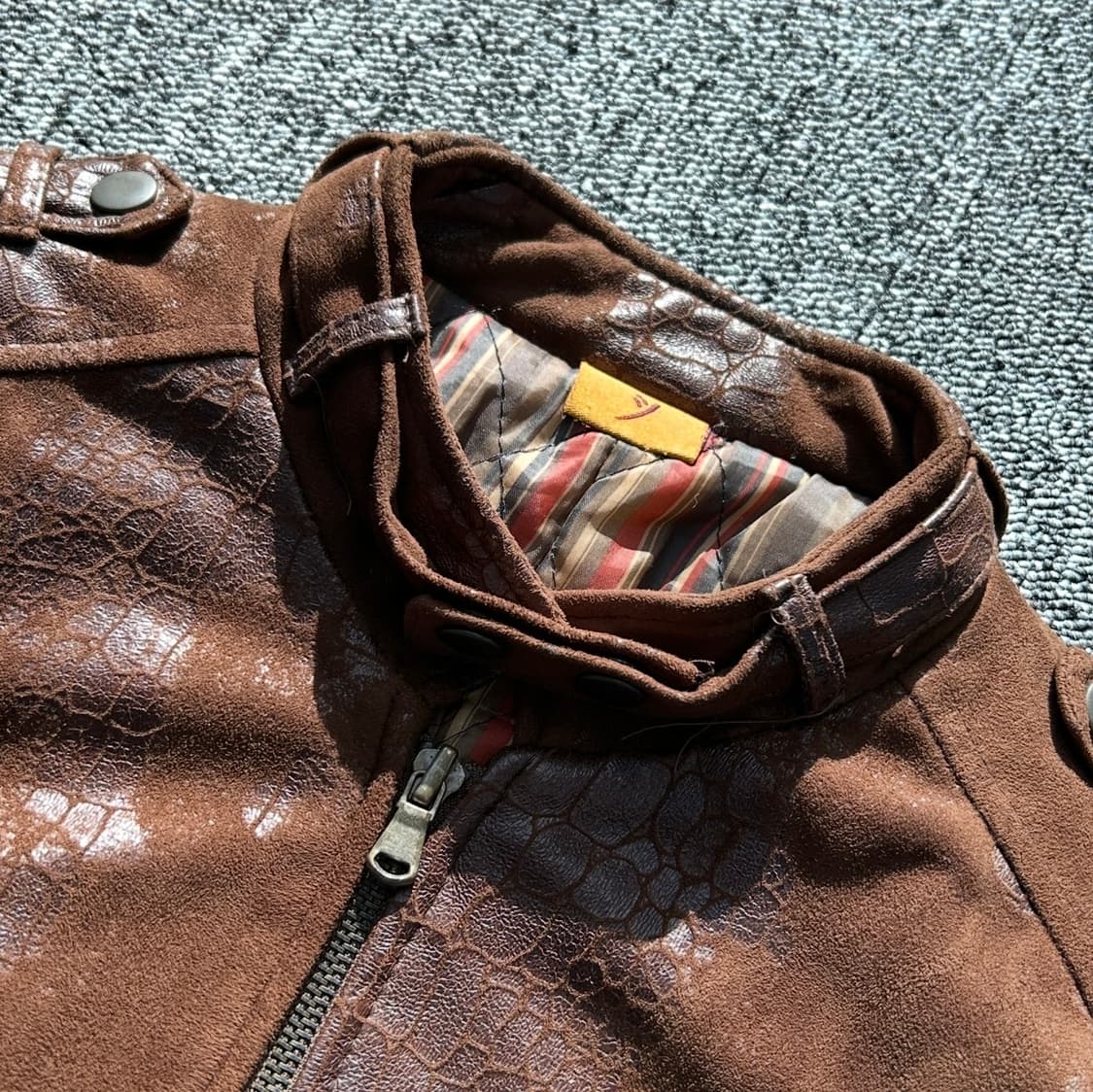 빈티지 인조 스웨이드 브라운 자켓 상품이미지6