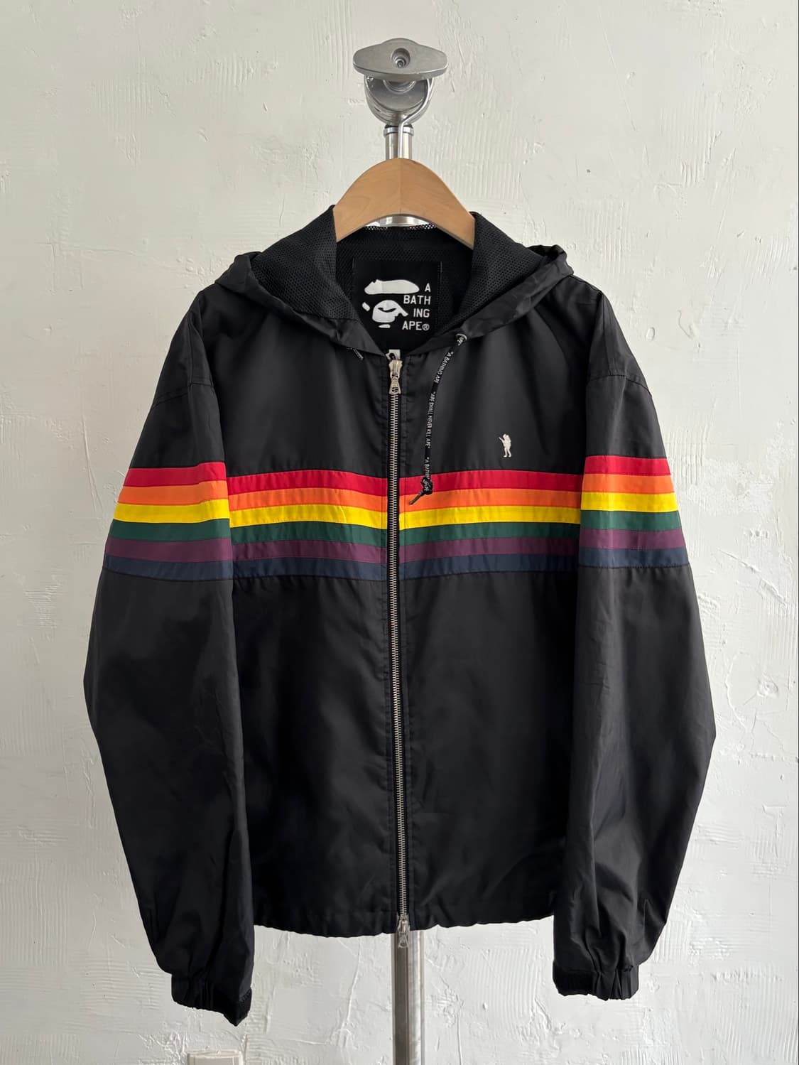 Bape 베이프 90s 레인보우 스트라이프 나일혼 후드 자켓 상품이미지1
