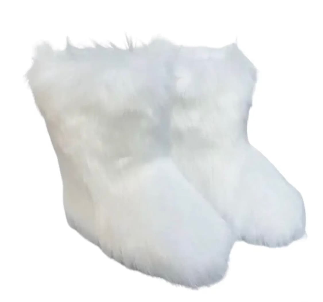 Y2K 페이크퍼 미들 털부츠 퍼 부츠 상품이미지1