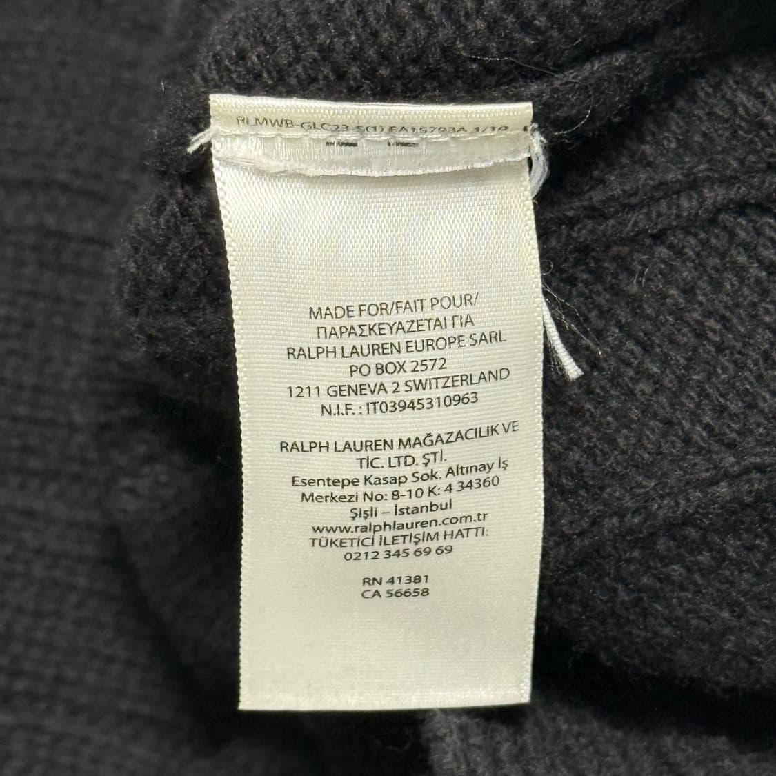 Polo Ralph Lauren 크레스트 자수 블랙 케이블 니트 상품이미지3