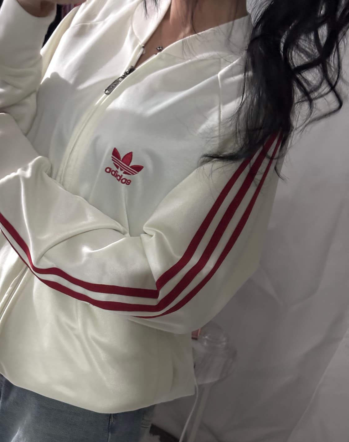 🐰아디다스 화이트 파이어버드 흰빨 트랙탑 집업 져지♥️ 상품이미지3