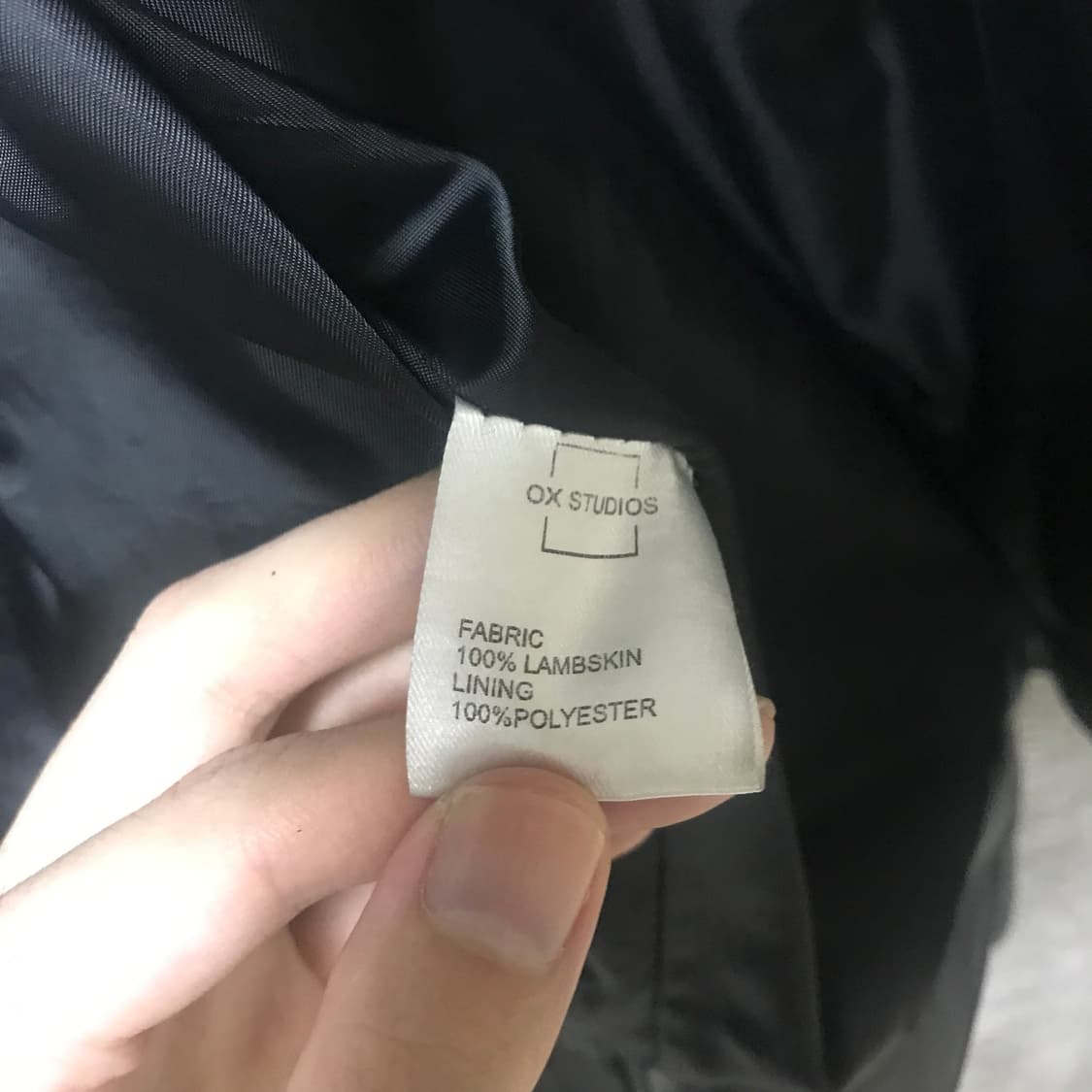 OX STUDIOS 램스킨 자켓 46사이즈 오버핏 싱글 라이더 가죽 자켓 상품이미지4