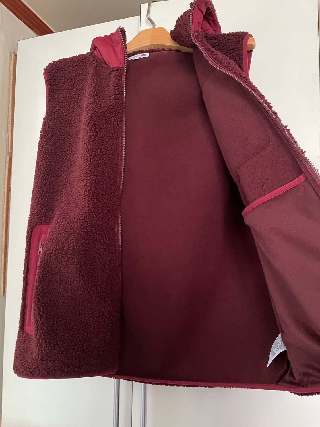 유니클로 jw 플리스 후드 조끼 남녀공용 상품이미지3