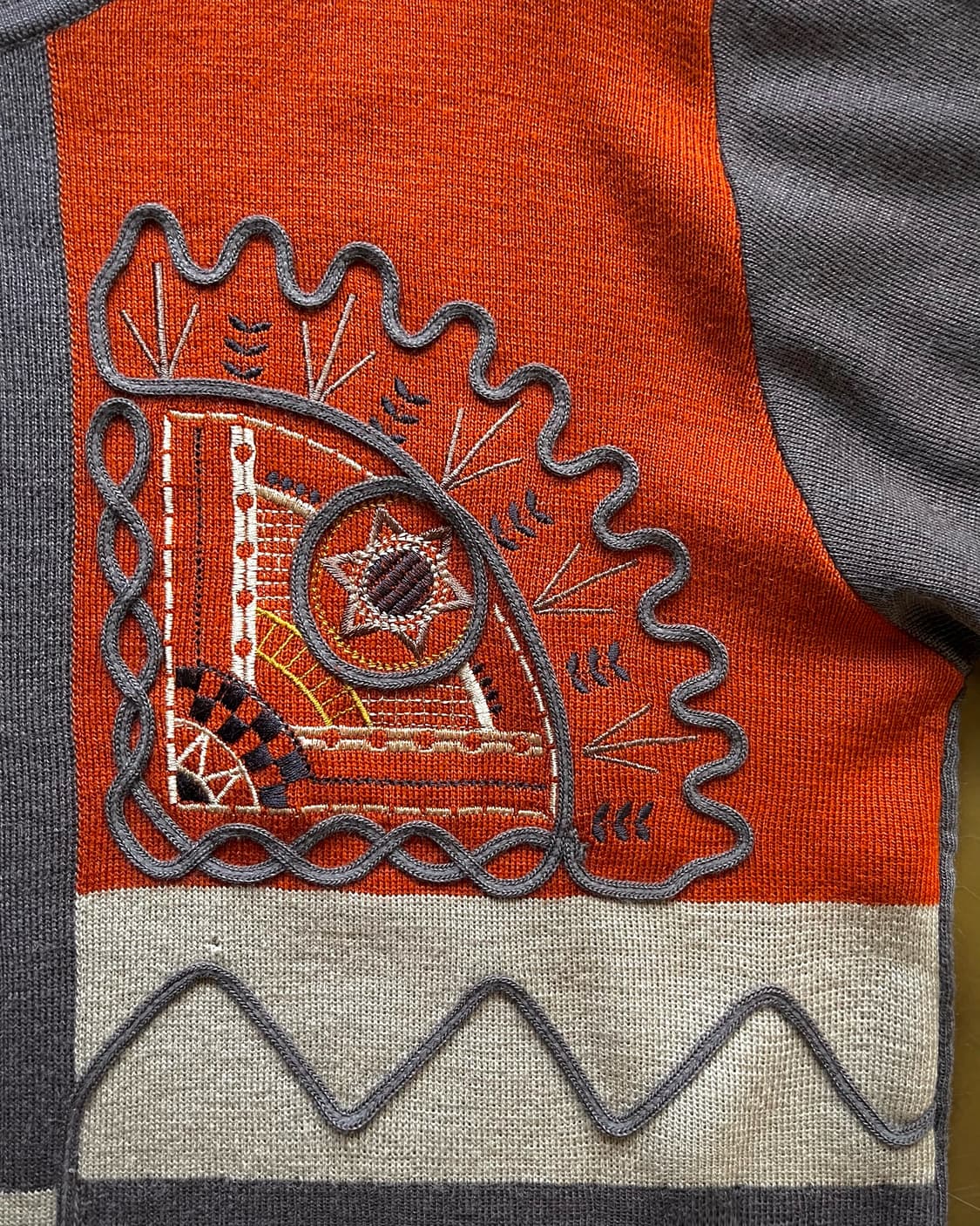 JPN Vintage 3D Embroidery Wool Knit 상품이미지5