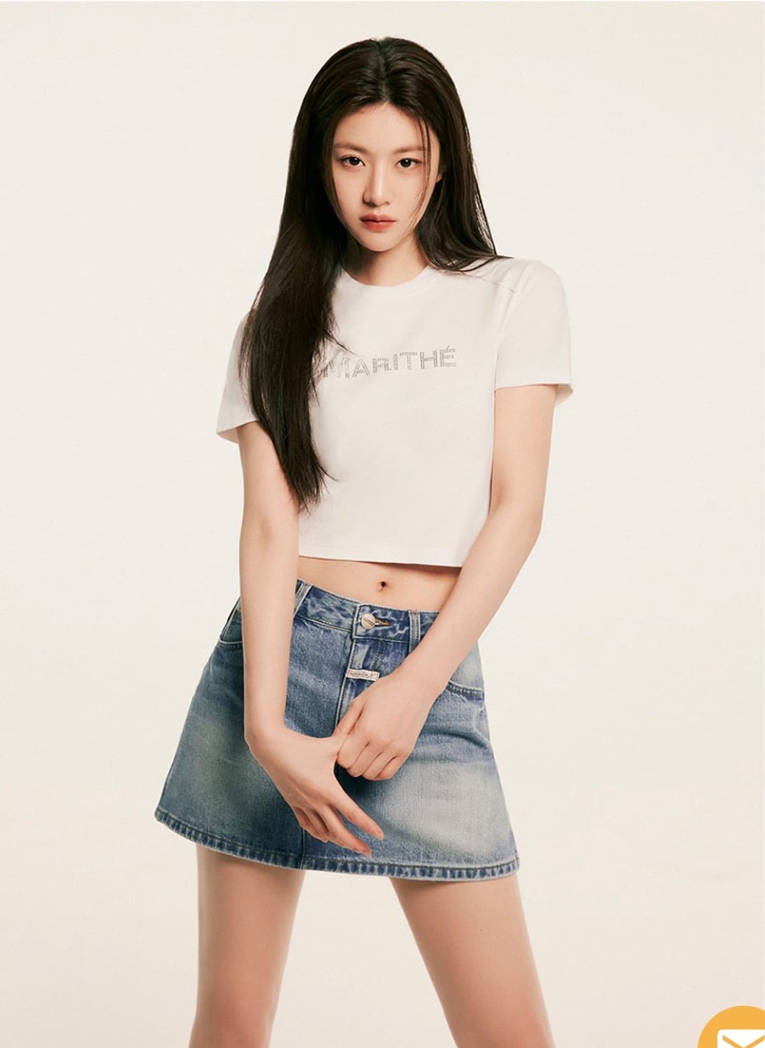 마리떼 프랑소와 저버 큐빅 로고 크롭 티셔츠 상품이미지2