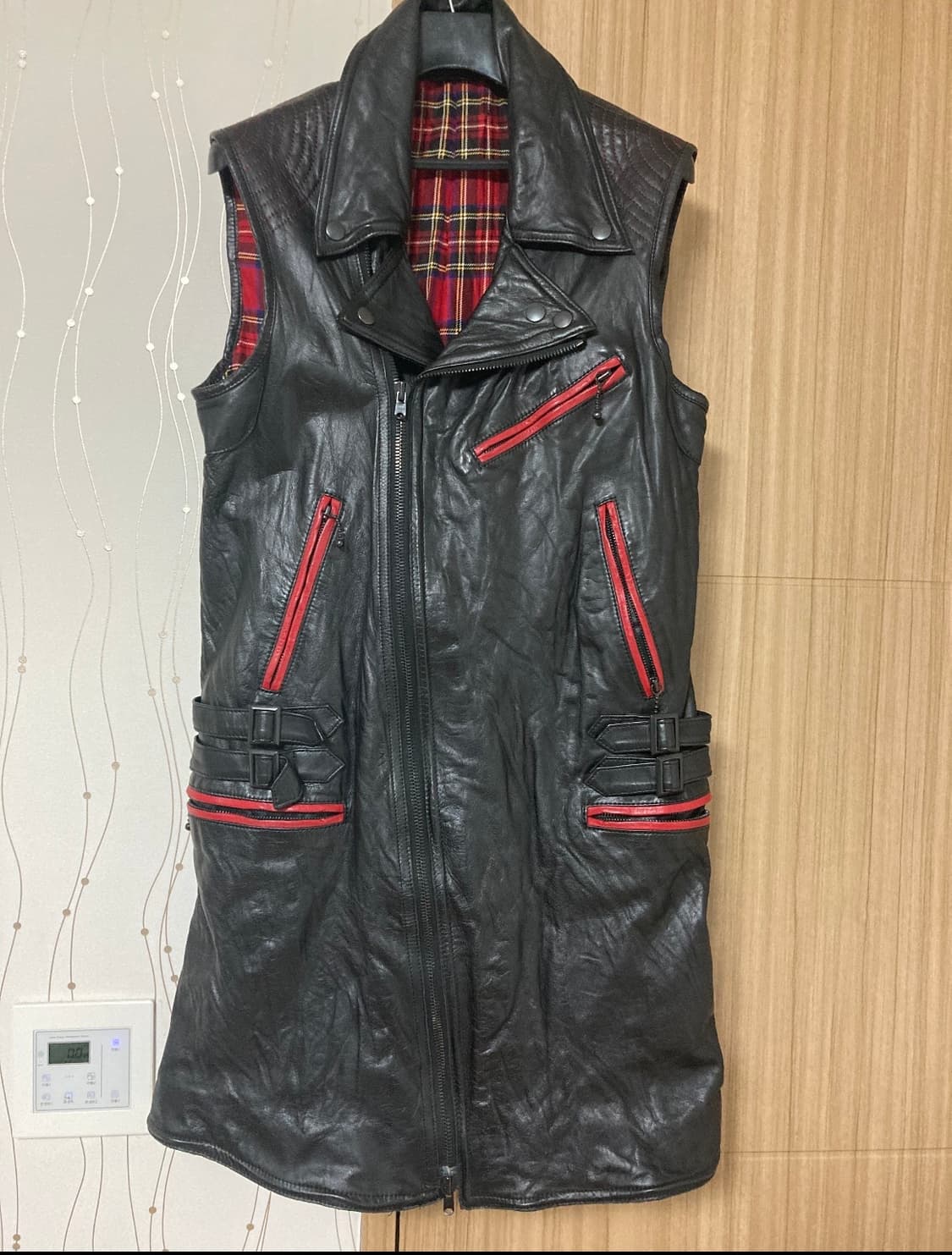 NUMBER (N)INE 2005S/S 물소레더 롱 베스트 상품이미지2