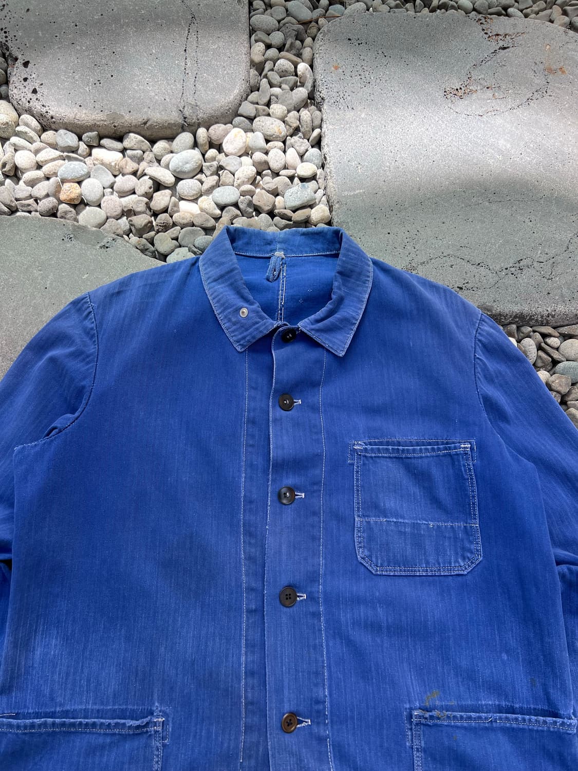 VINTAGE HARD FADED BLUE HBT 헤링본프렌치워크자켓 상품이미지5