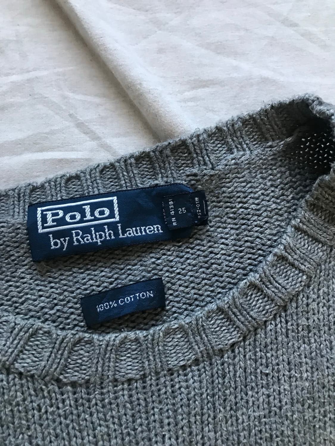 폴로 랄프로렌 포니 로고 그레이 라운드 니트 상품이미지7