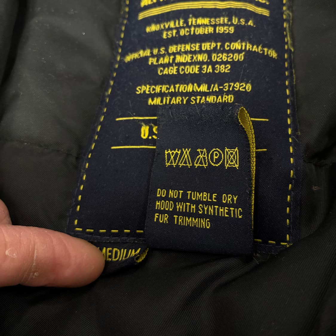 알파인더스트리 N3B 블랙 패딩 코트 100-105 상품이미지5