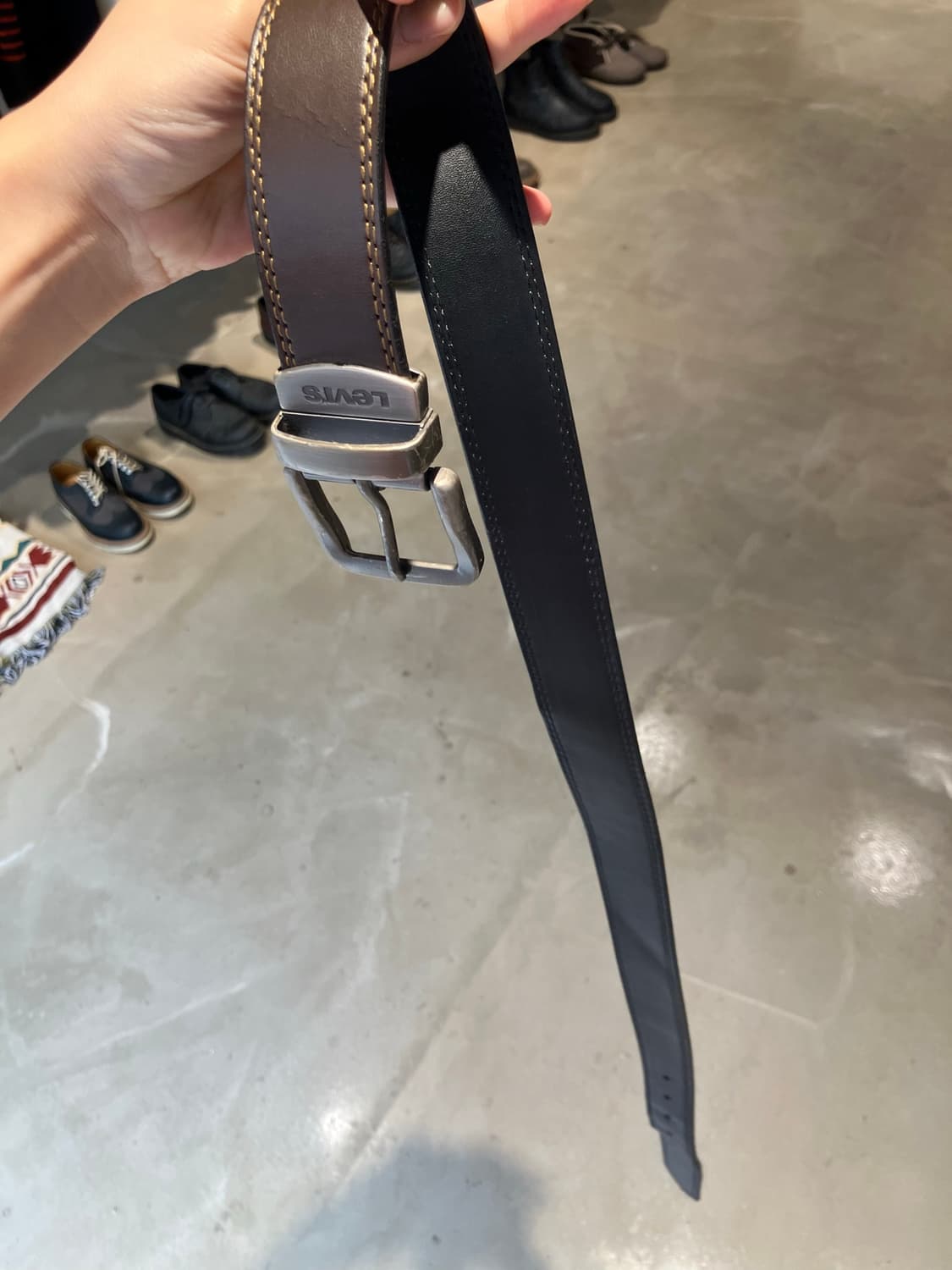Levi‘s 스티치 레더 벨트 상품이미지8