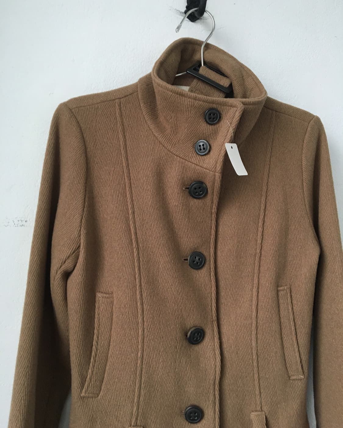 Belted high neck woolen coat 상품이미지4