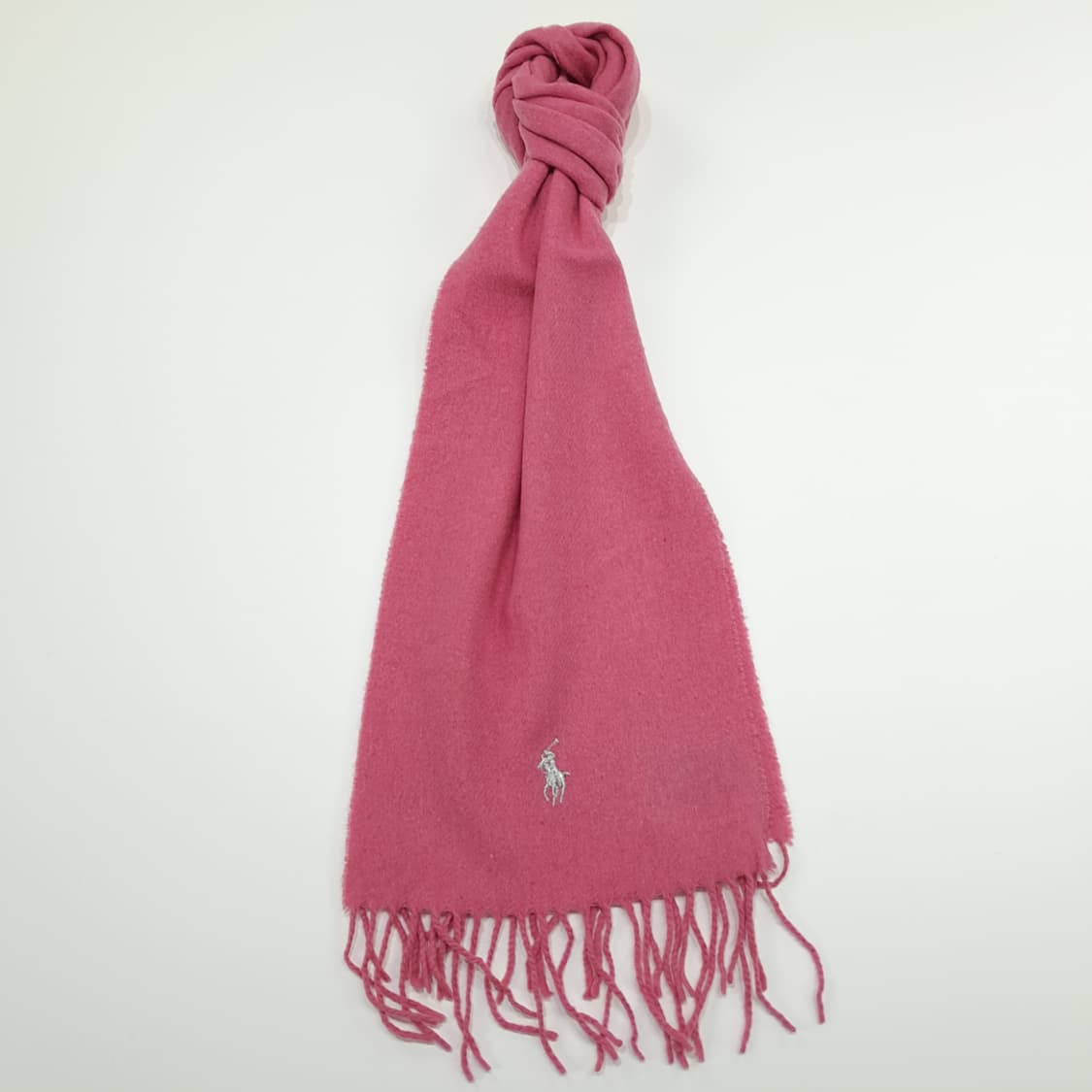MX204 폴로 랄프로렌 핑크로즈 실버포니 램스울 목도리 머플러 상품이미지1