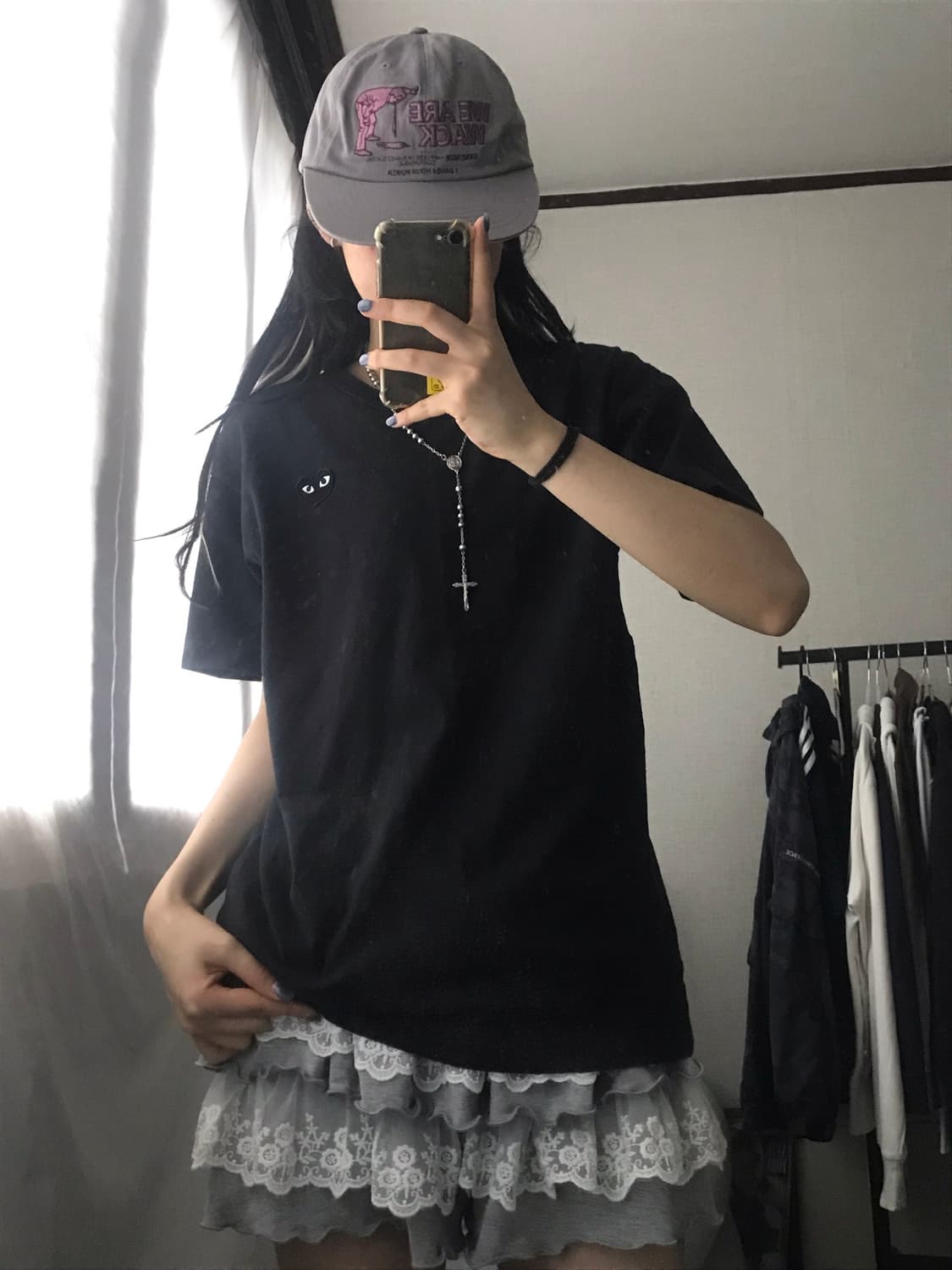 꼼데가르송 블랙 반팔티셔츠 상품이미지1