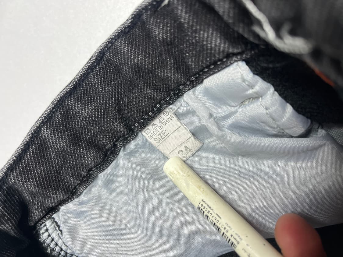 알마니 빈티지 워싱 블랙 데님 팬츠 34 상품이미지5